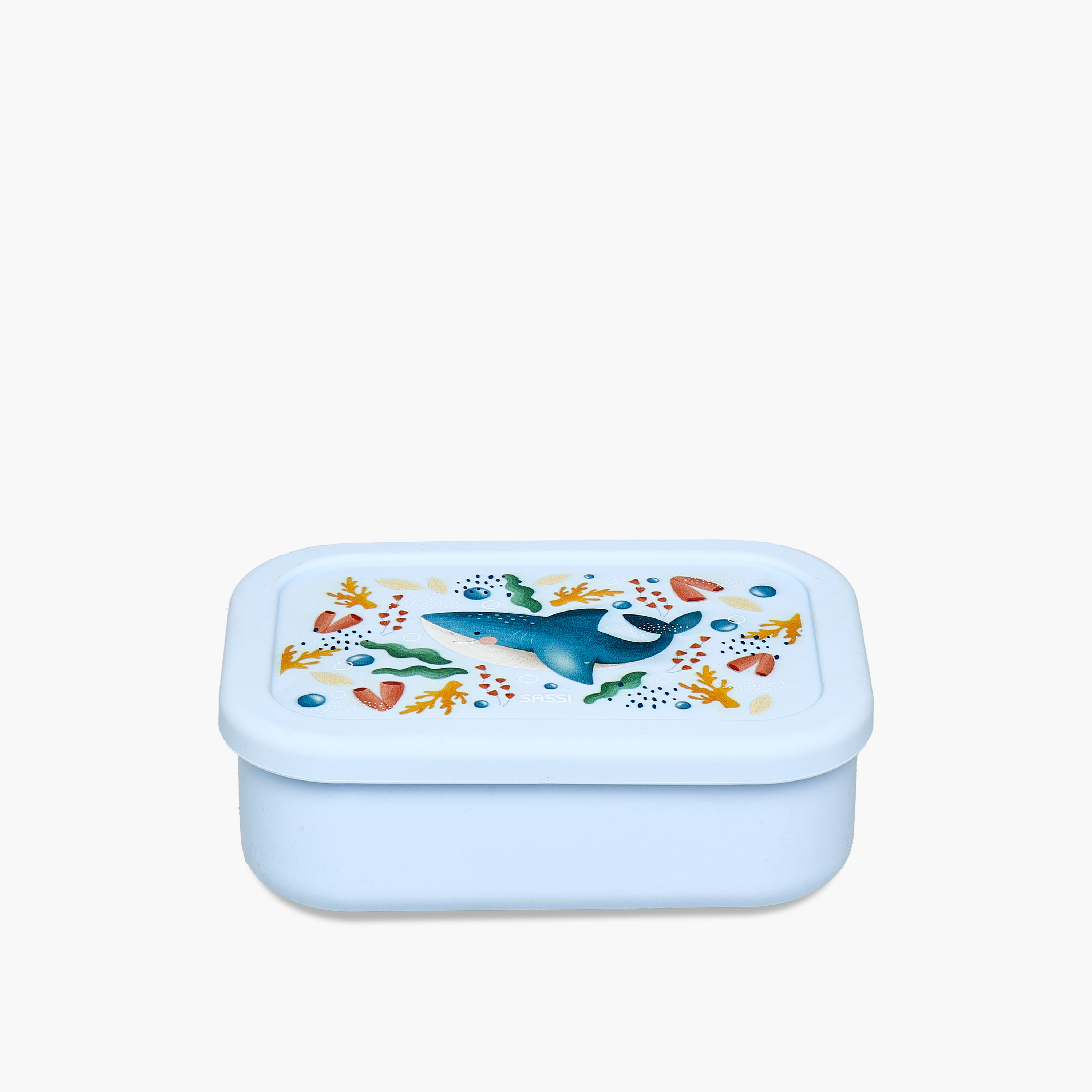 Sassi Shark Print 3-Compartment Lunch Box- 700 ml-school-lunchessentials-lunchboxes-image-1