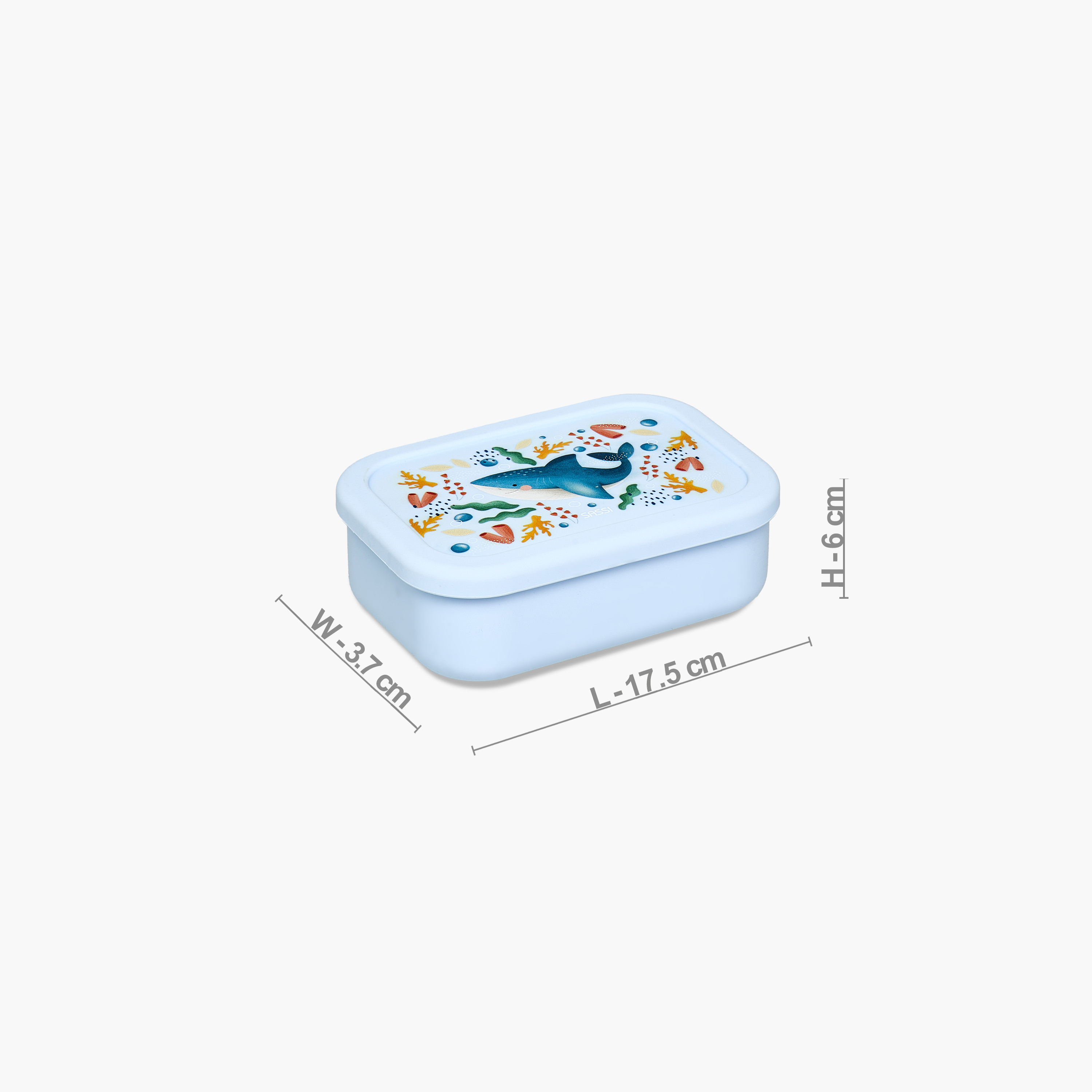 Sassi Shark Print 3-Compartment Lunch Box- 700 ml-school-lunchessentials-lunchboxes-image-2