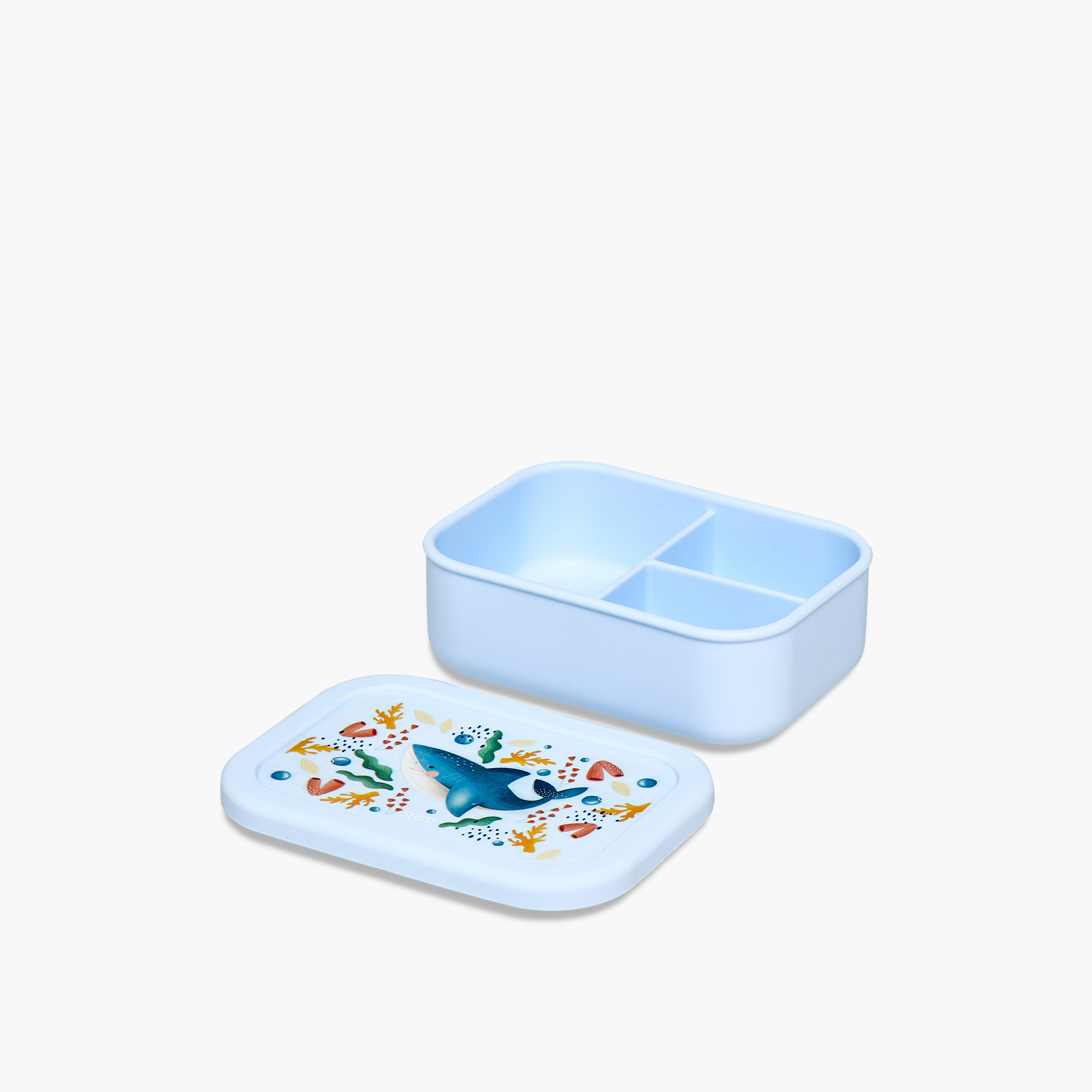 Sassi Shark Print 3-Compartment Lunch Box- 700 ml-school-lunchessentials-lunchboxes-image-5