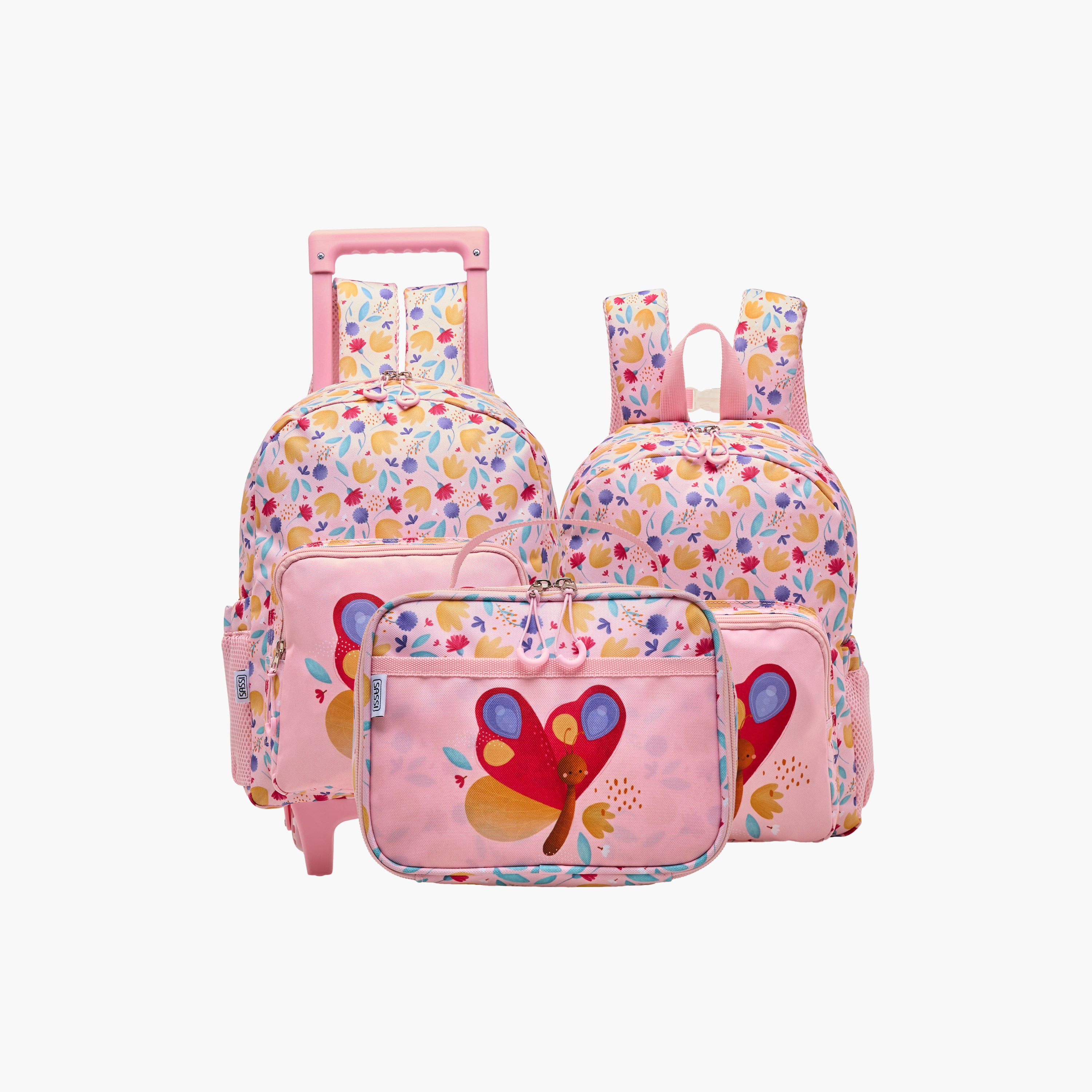 Sassi Butterfly Trolley Bag for Girls 2-5 Years with Laptop Compartment -school-bagsandbackpacks-trolleybags-image-15