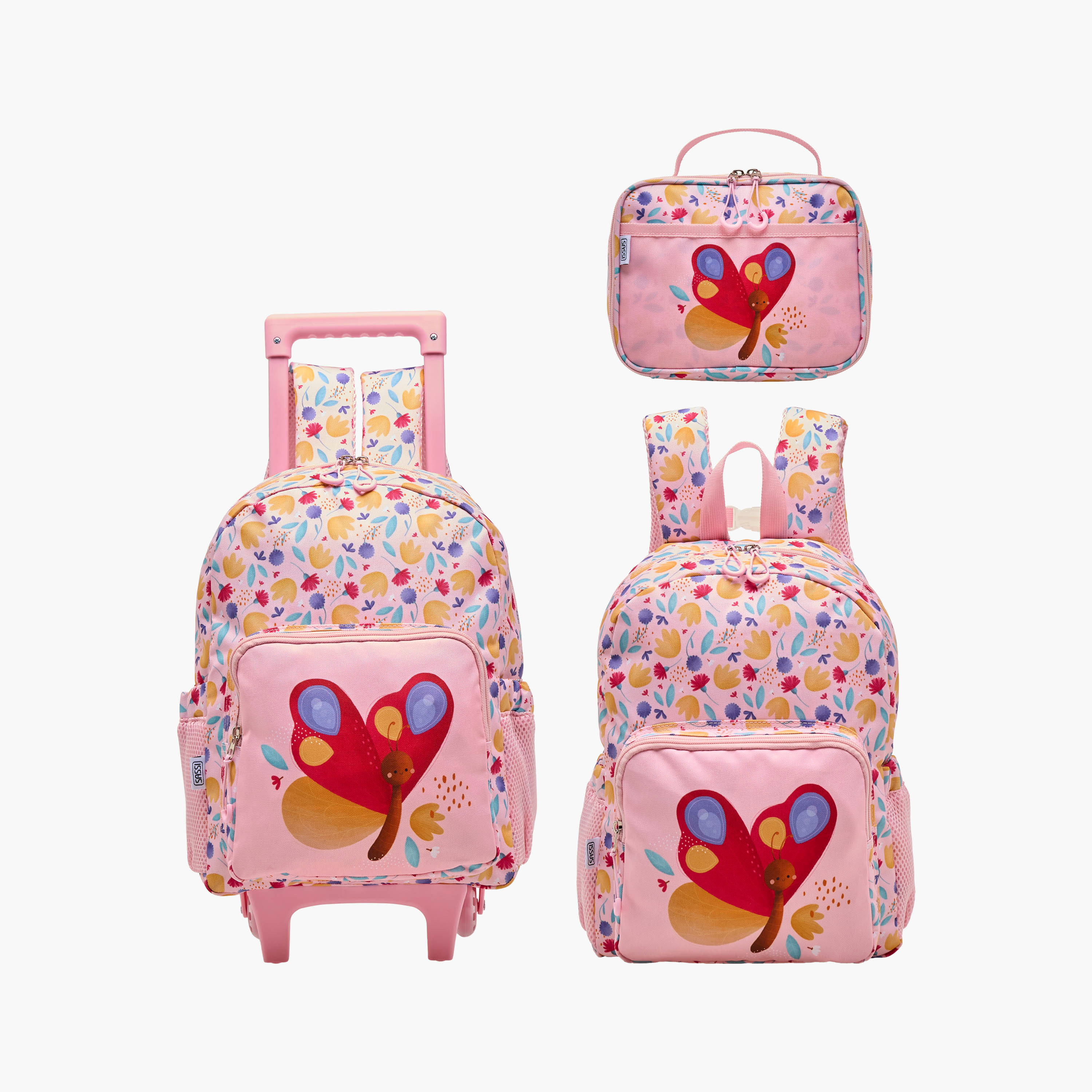 Sassi Butterfly Print Backpack with Adjustable Straps and Zip Closure - 14 inches-school-bagsandbackpacks-backpacks-image-9