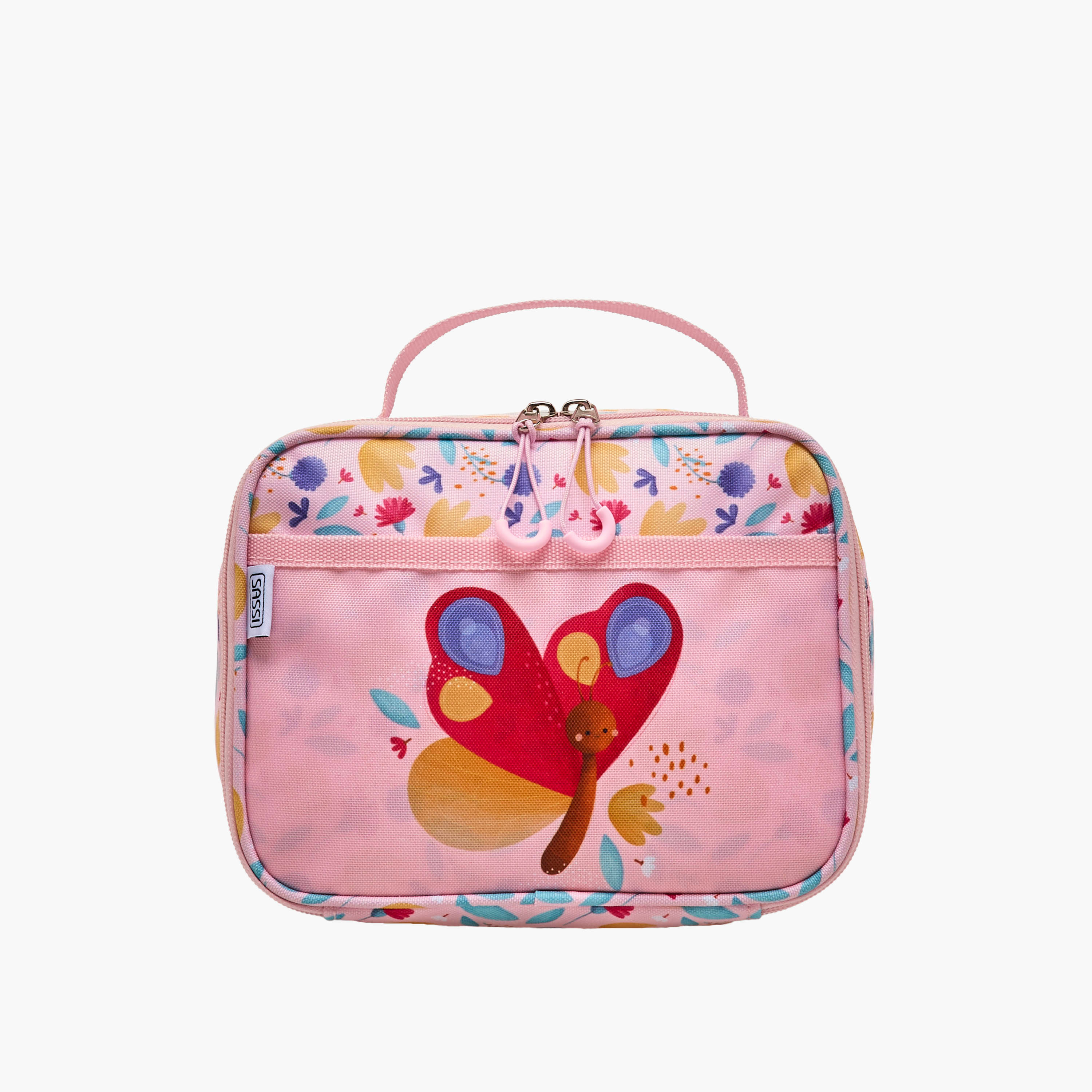 Sassi Butterfly Print Lunch Bag with Zip Closure-school-lunchessentials-lunchbags-image-1