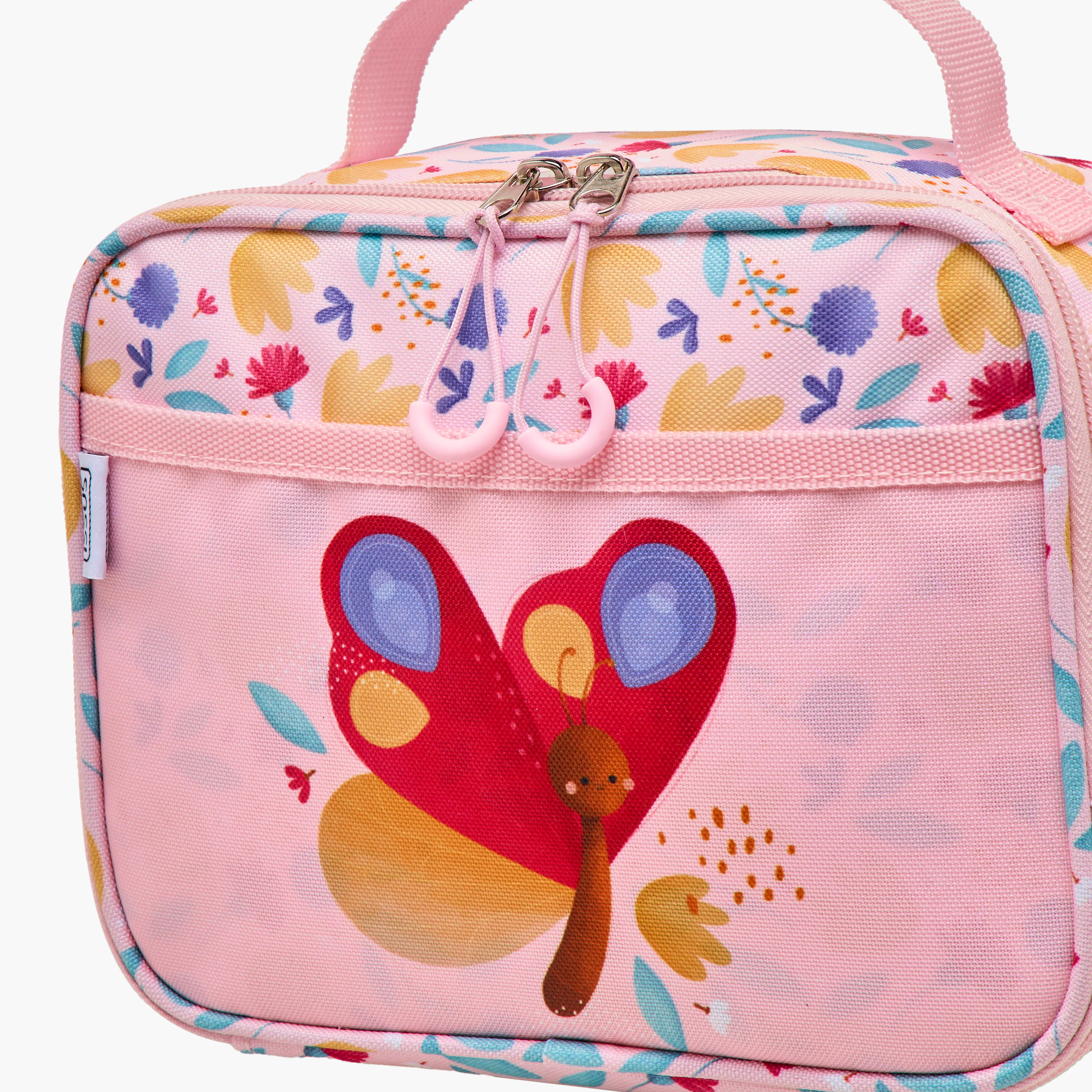 Sassi Butterfly Print Lunch Bag with Zip Closure-school-lunchessentials-lunchbags-image-4