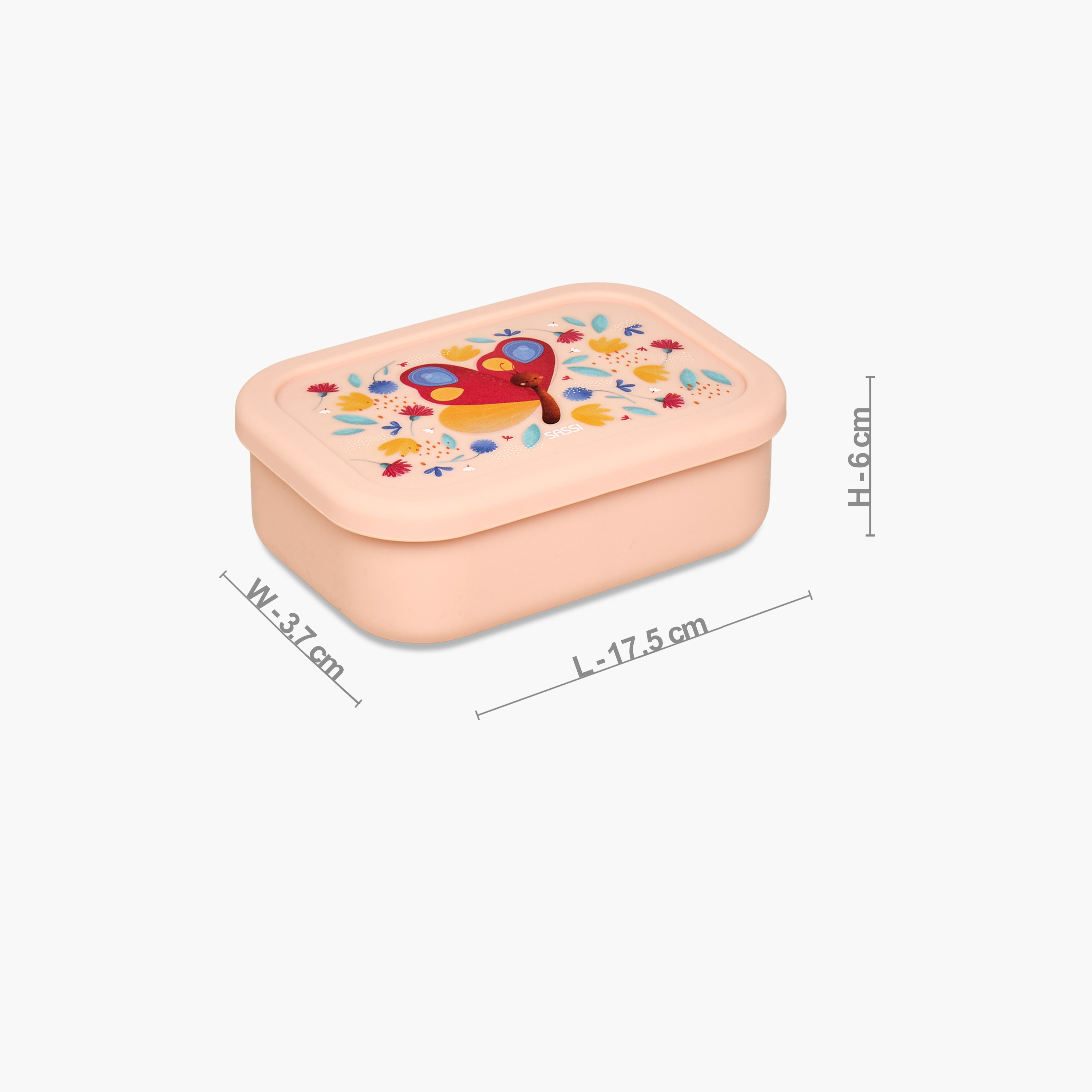 Sassi Butterfly Print 3-Compartment Lunch Box- 700 ml-school-lunchessentials-lunchboxes-image-2