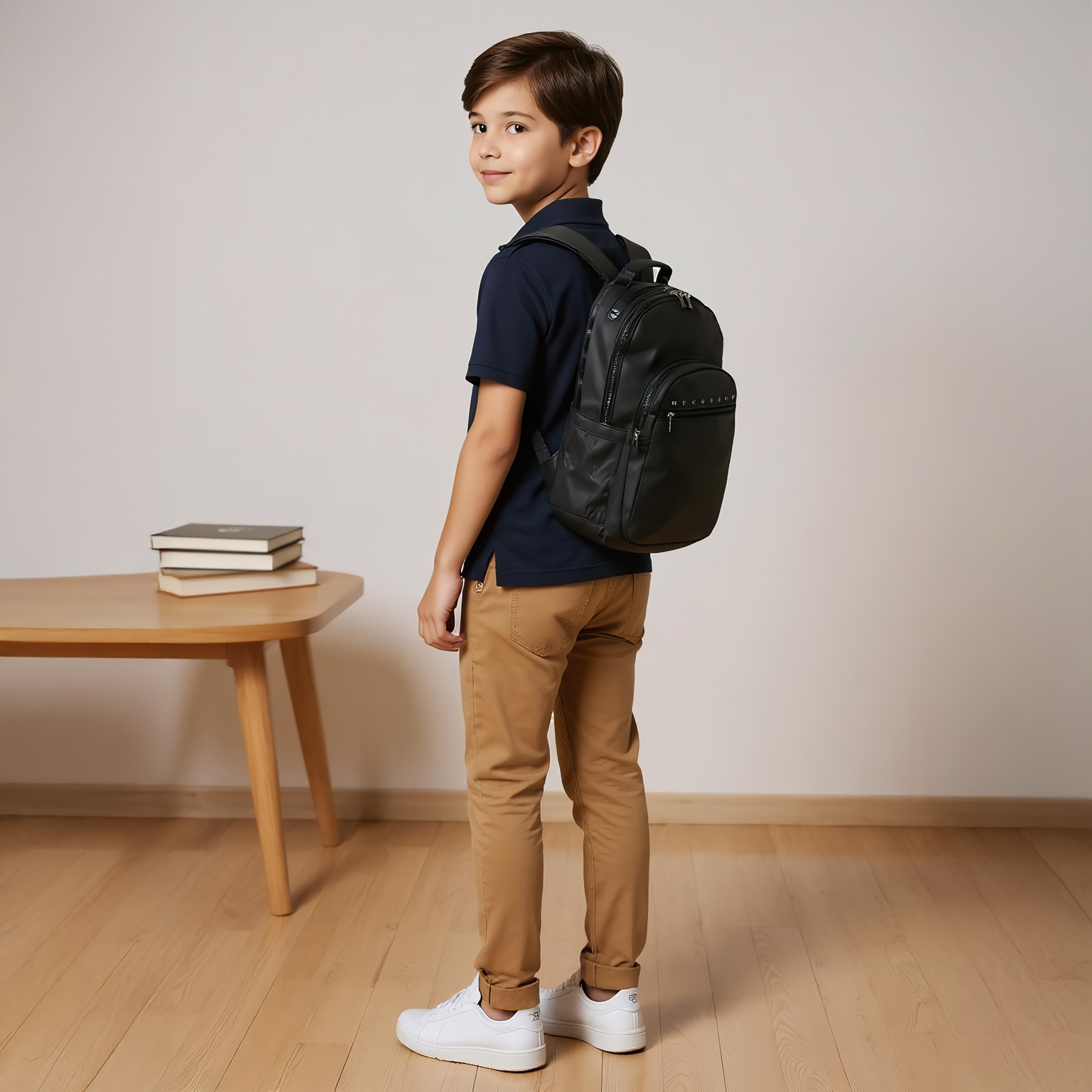 Monocromo Logo Print Backpack with Zip Closure and Laptop Compartment - 45x32x18 cms-promo_LS20_OMN-image-3
