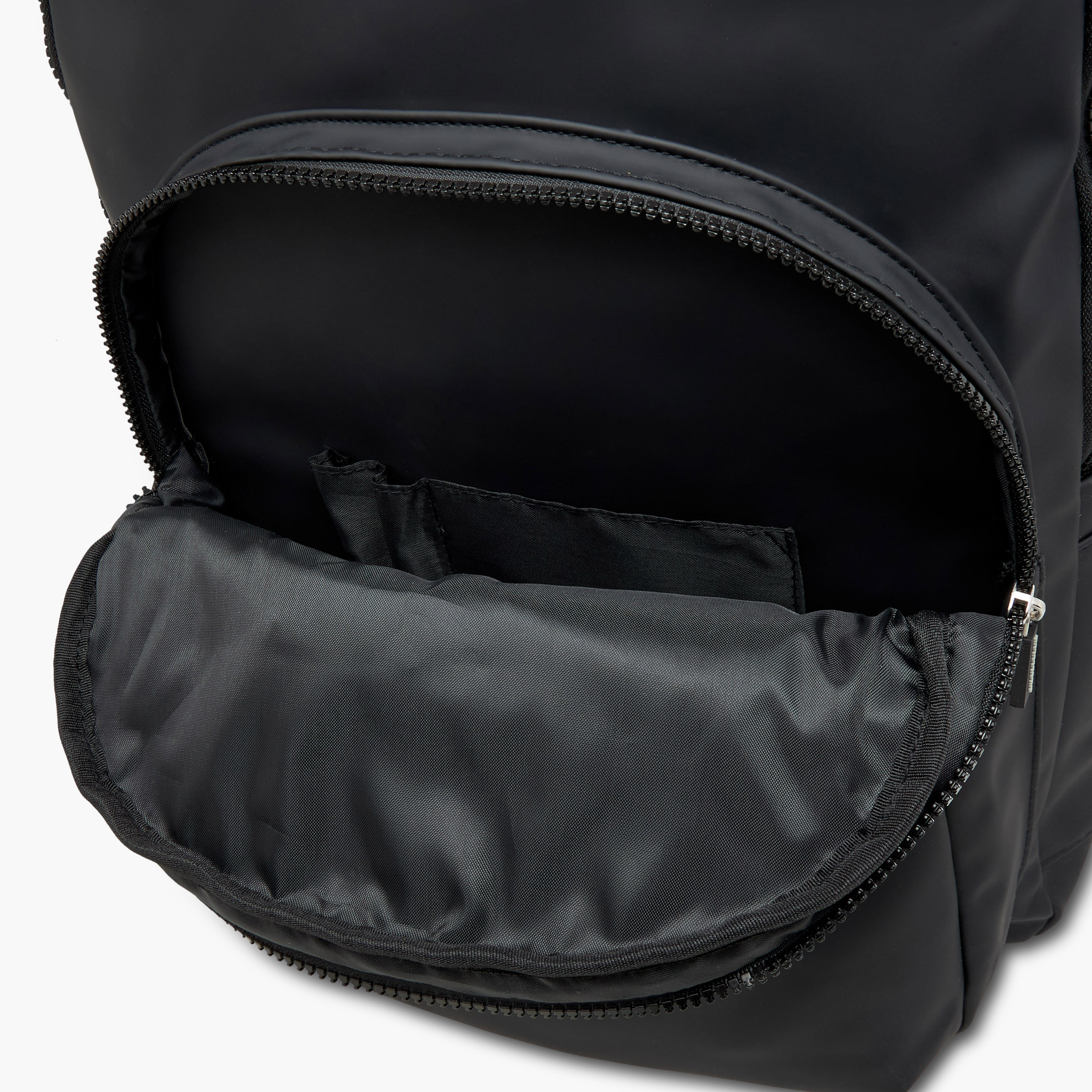 Monocromo Logo Print Backpack with Zip Closure and Laptop Compartment - 45x32x18 cms-promo_LS20_OMN-image-10