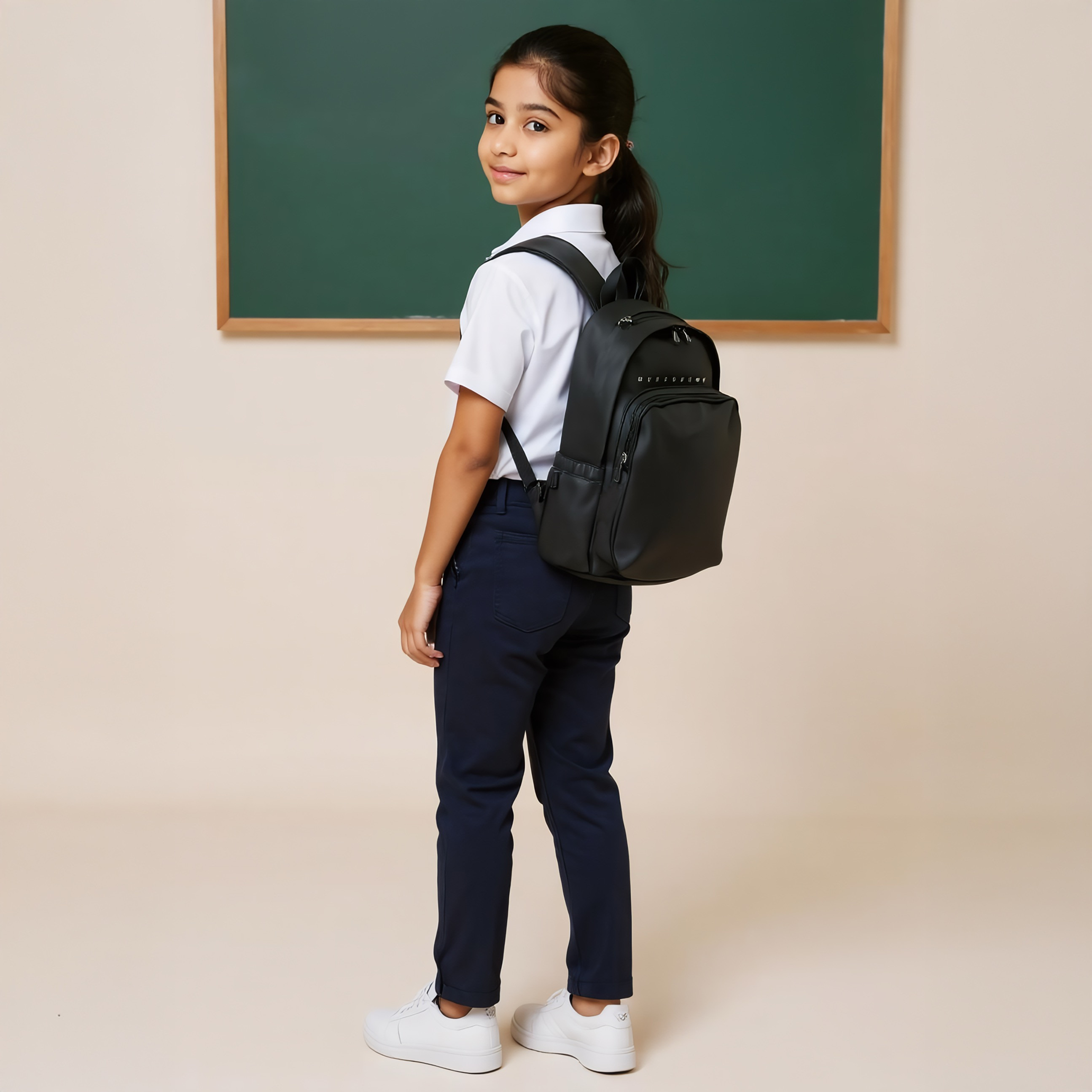 Monocromo Logo Print Backpack with Zip Closure and Adjustable Strap - 26x36x17 cms-school-bagsandbackpacks-backpacks-image-2