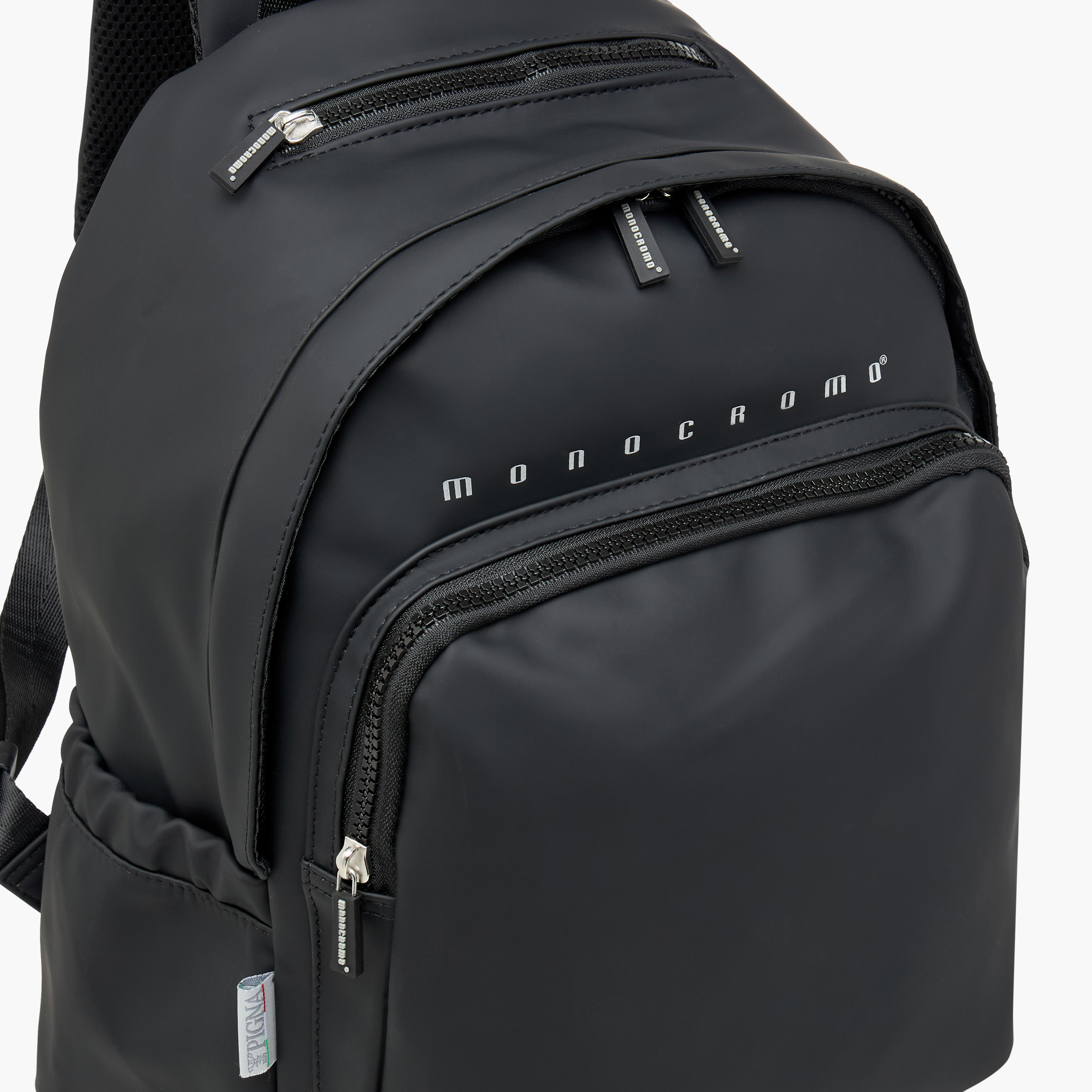 Monocromo Logo Print Backpack with Zip Closure and Adjustable Strap - 26x36x17 cms-school-bagsandbackpacks-backpacks-image-9