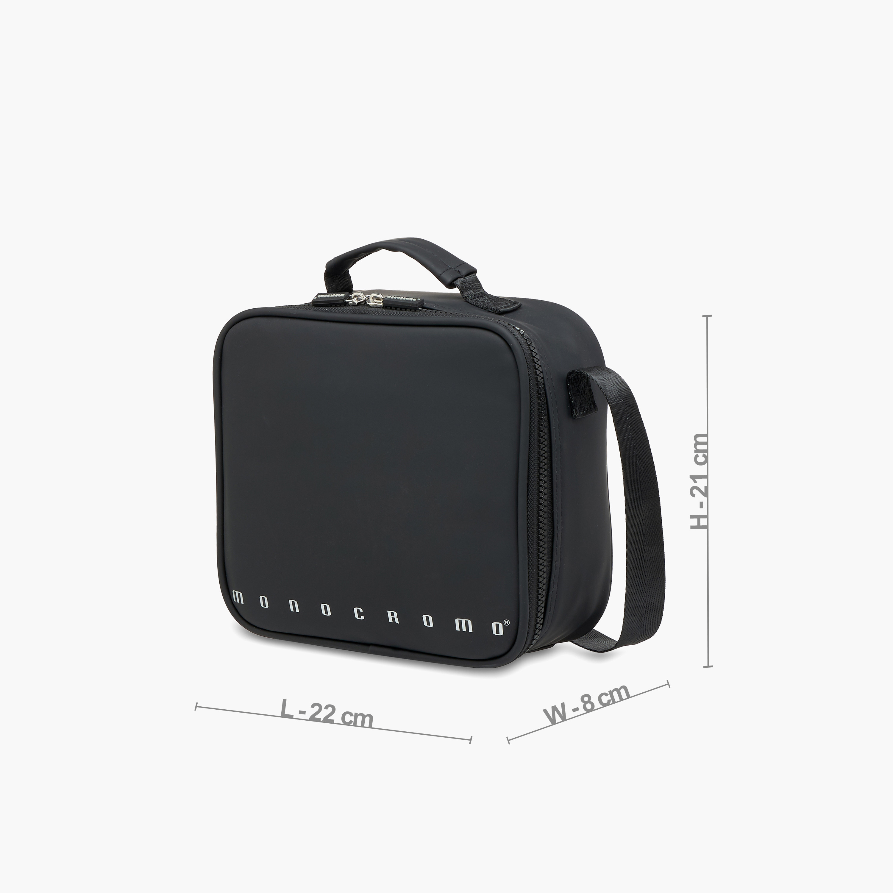 شنطة غداء سادة مع حزام قابل للتعديل وسحاب إغلاق من مونوكومو-school-lunchessentials-lunchbags-image-2