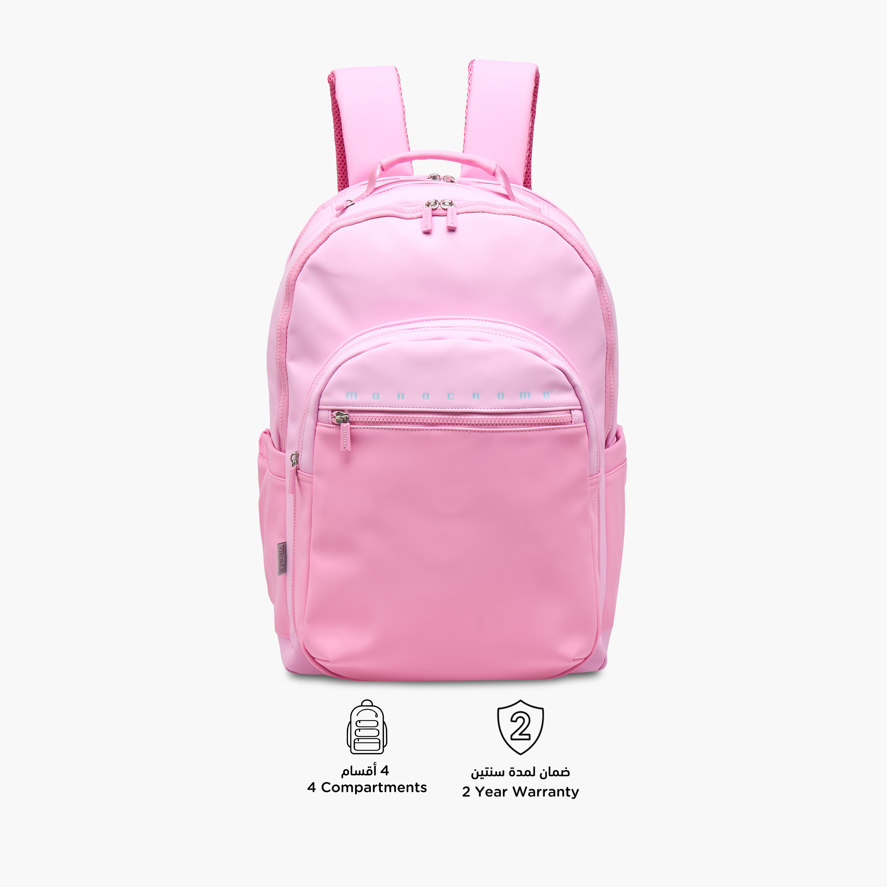 Monocromo Colourblock Backpack with Zip Closure and Laptop Compartment - 45x32x18 cms-school-bagsandbackpacks-backpacks-image-4