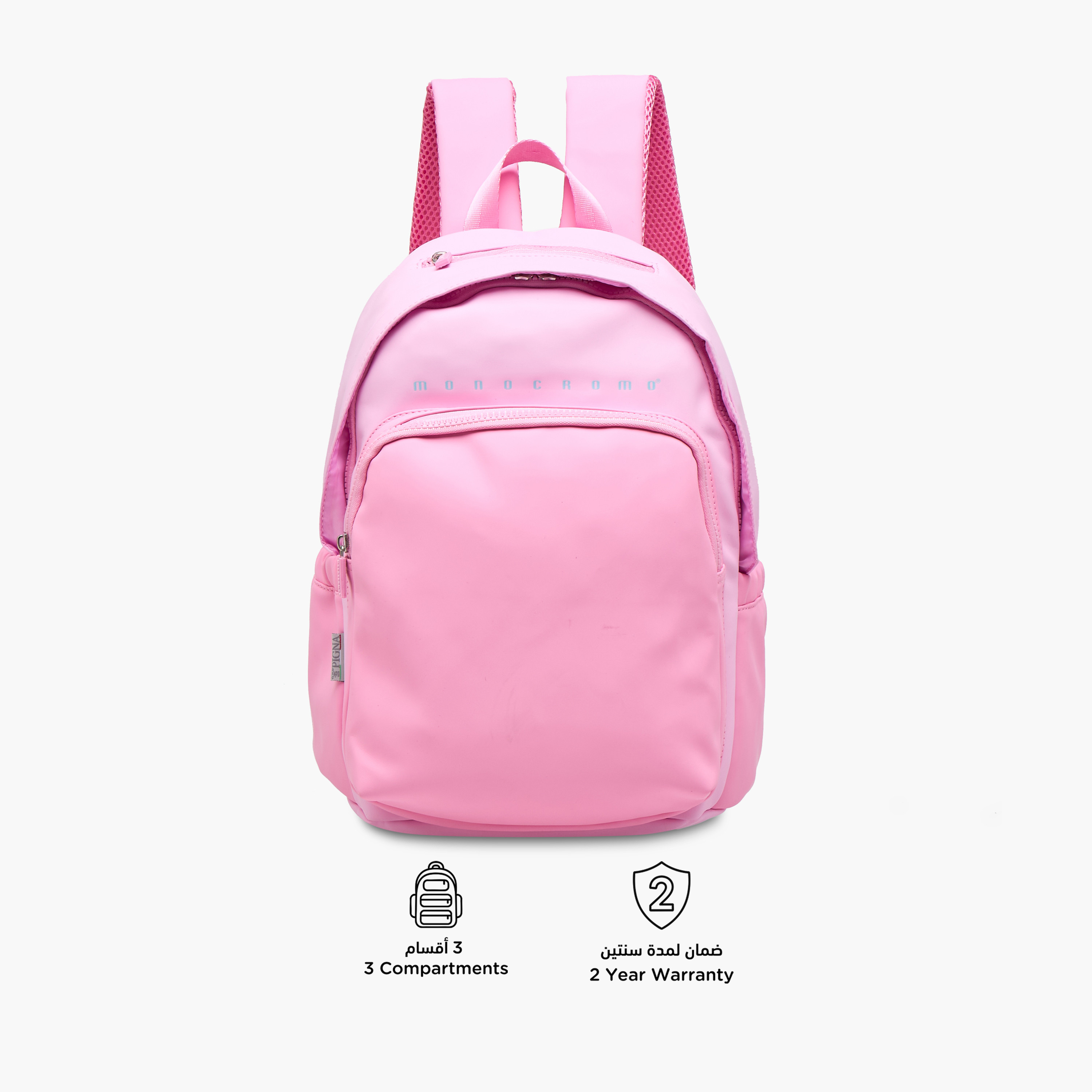 Monocromo Colourblock Backpack with Zip Closure and Adjustable Strap - 26x36x17 cms-school-bagsandbackpacks-backpacks-image-4