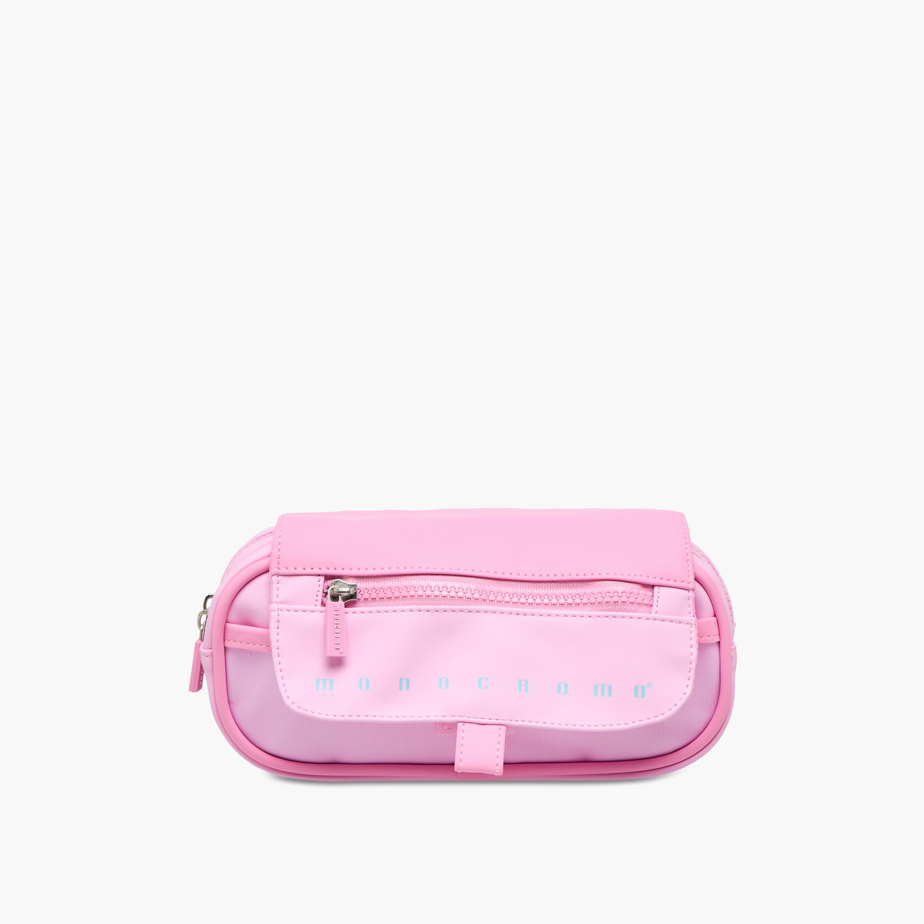 Monocromo Solid 3-Compartment Pencil Pouch with Zip Closure-school-stationery-pencilcases-image-1