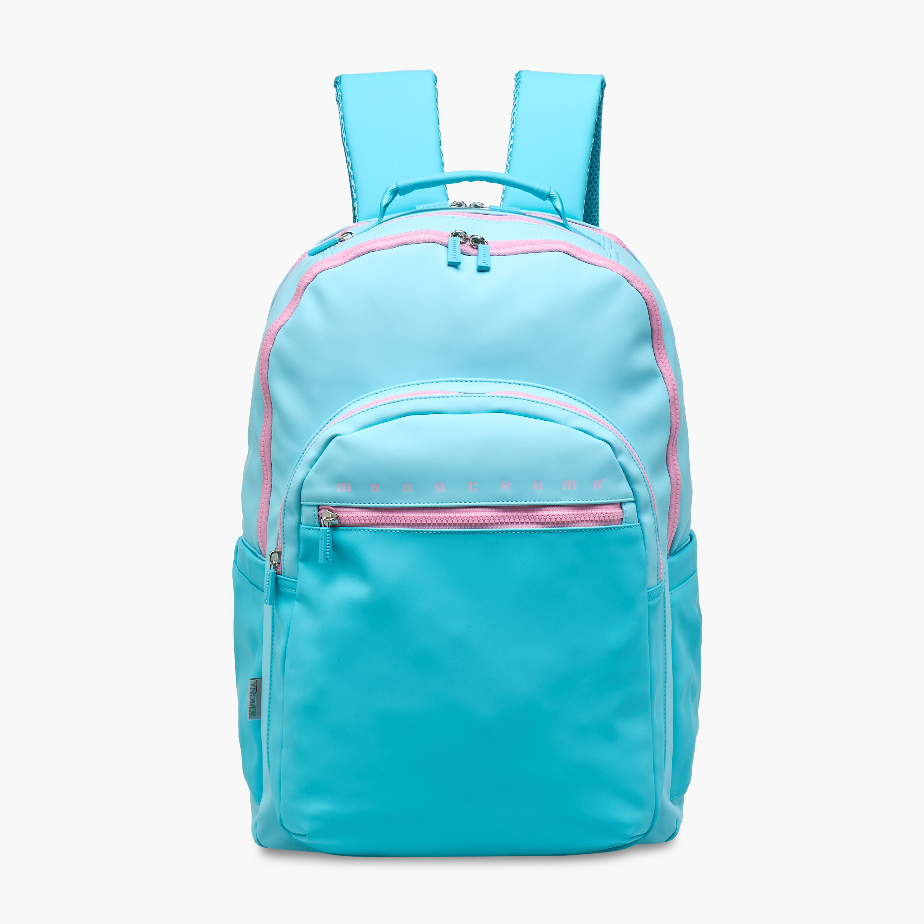Monocromo Logo Print Backpack with Zip Closure and Laptop Compartment - 45x32x18 cms-school-bagsandbackpacks-backpacks-image-1