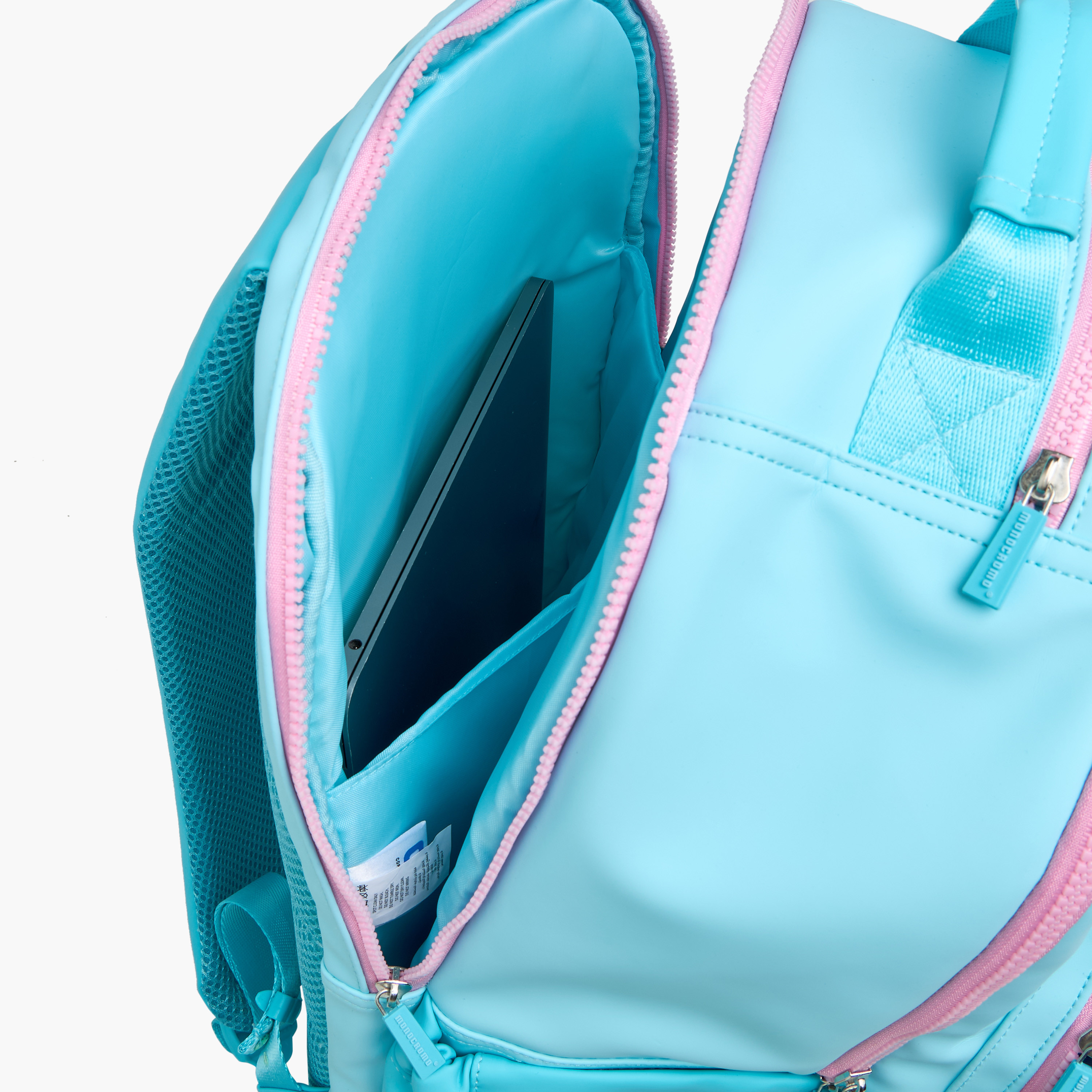 Monocromo Logo Print Backpack with Zip Closure and Laptop Compartment - 45x32x18 cms-school-bagsandbackpacks-backpacks-image-10