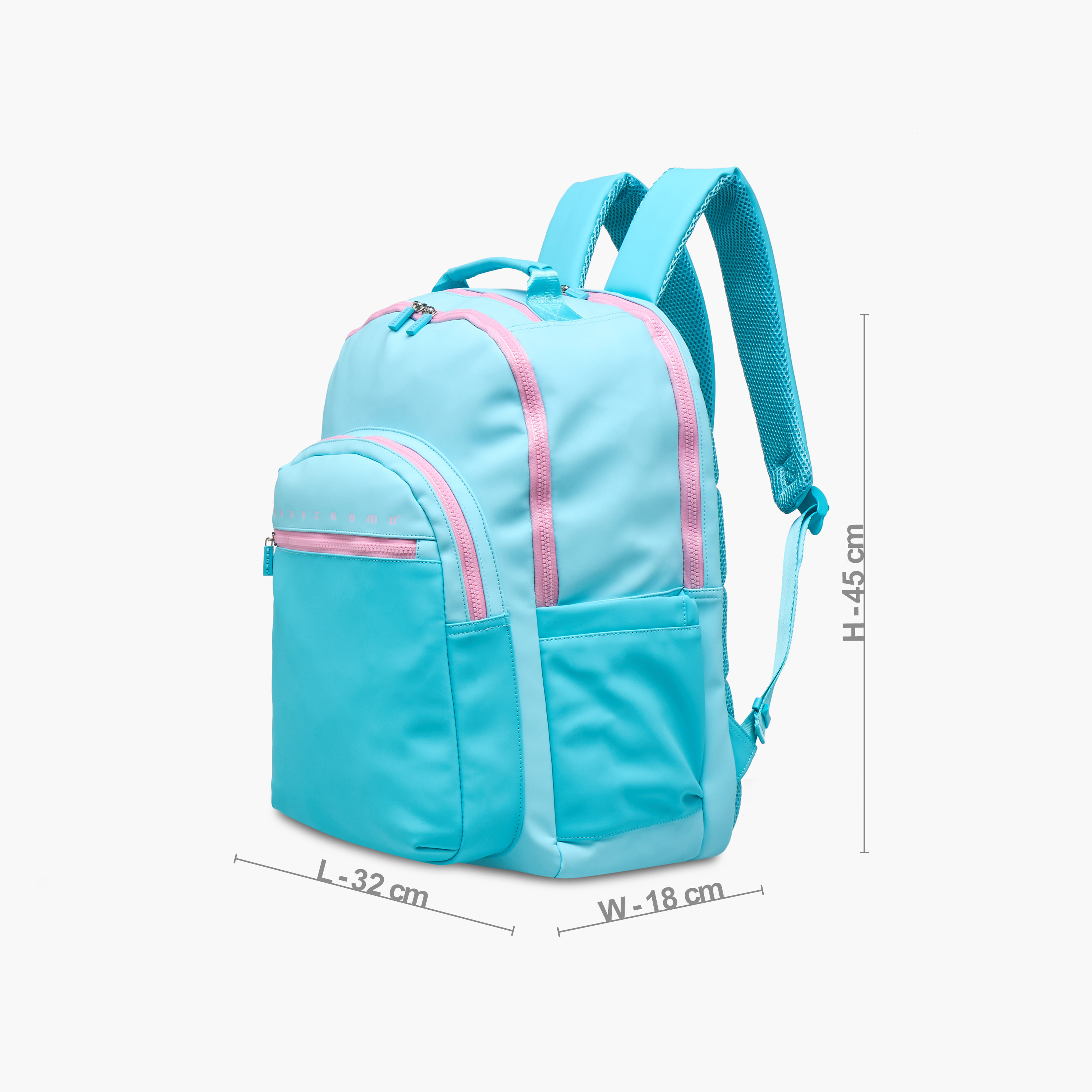 Monocromo Logo Print Backpack with Zip Closure and Laptop Compartment - 45x32x18 cms-school-bagsandbackpacks-backpacks-image-2