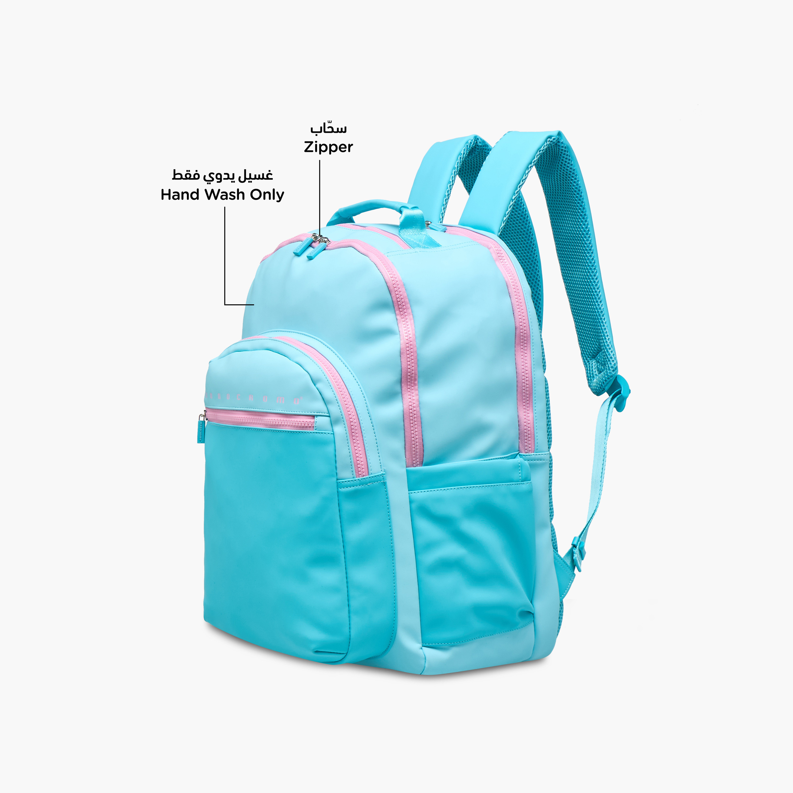 Monocromo Logo Print Backpack with Zip Closure and Laptop Compartment - 45x32x18 cms-school-bagsandbackpacks-backpacks-image-6