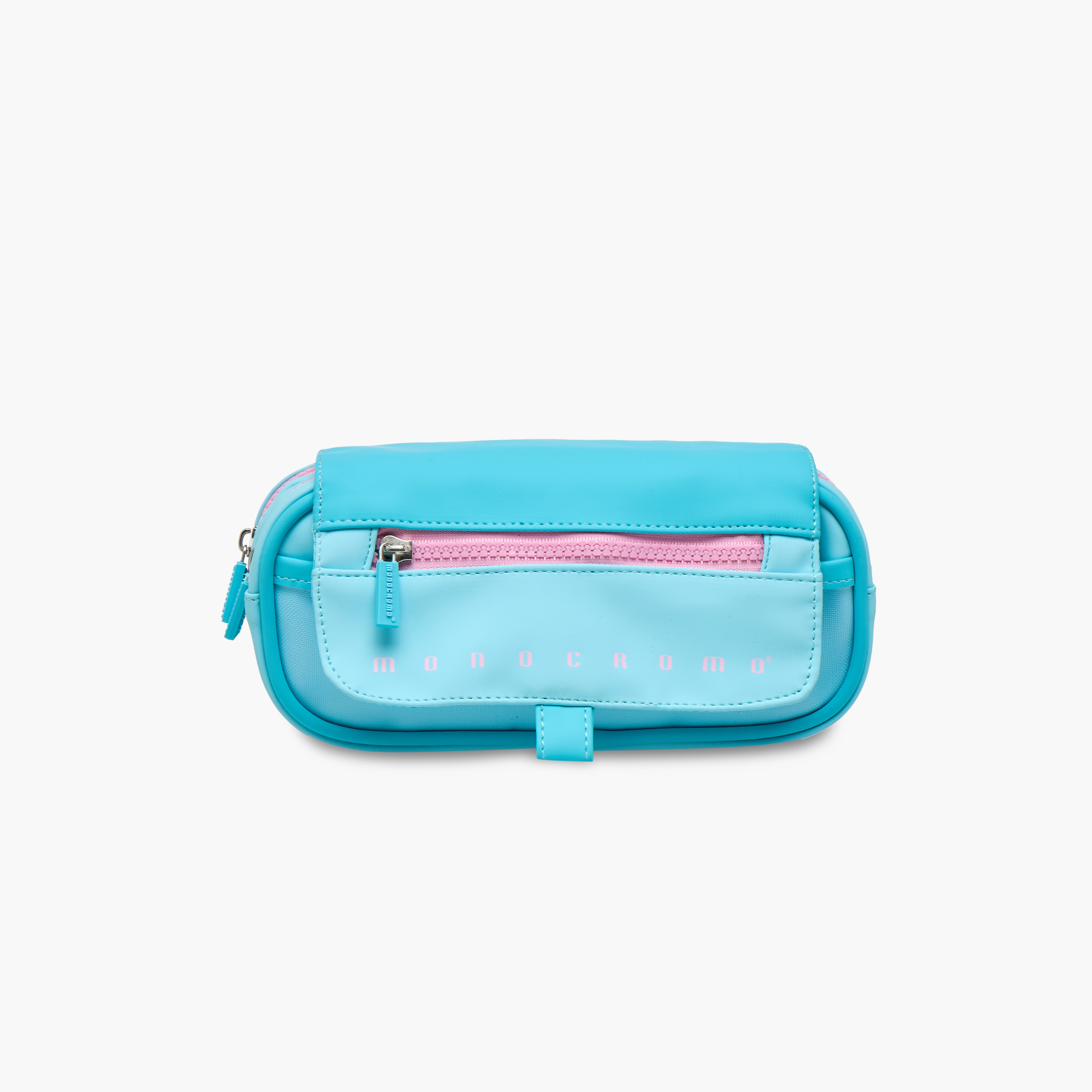 Monocromo Solid 3-Compartment Pencil Pouch with Zip Closure-school-stationery-pencilcases-image-1