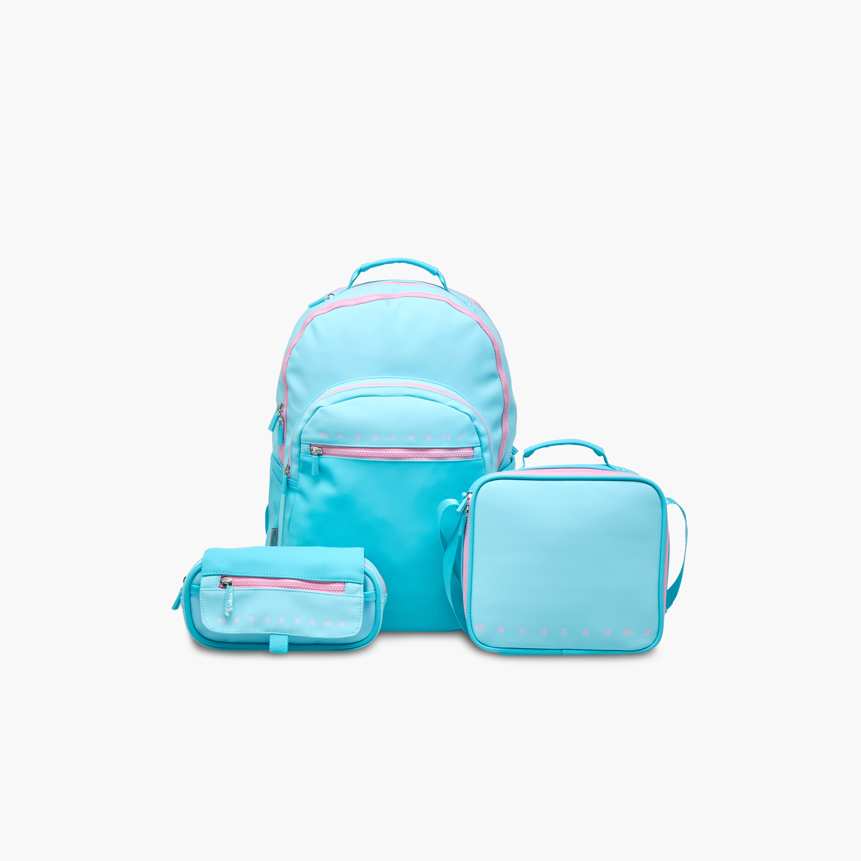 Monocromo Solid 3-Compartment Pencil Pouch with Zip Closure-school-stationery-pencilcases-image-6