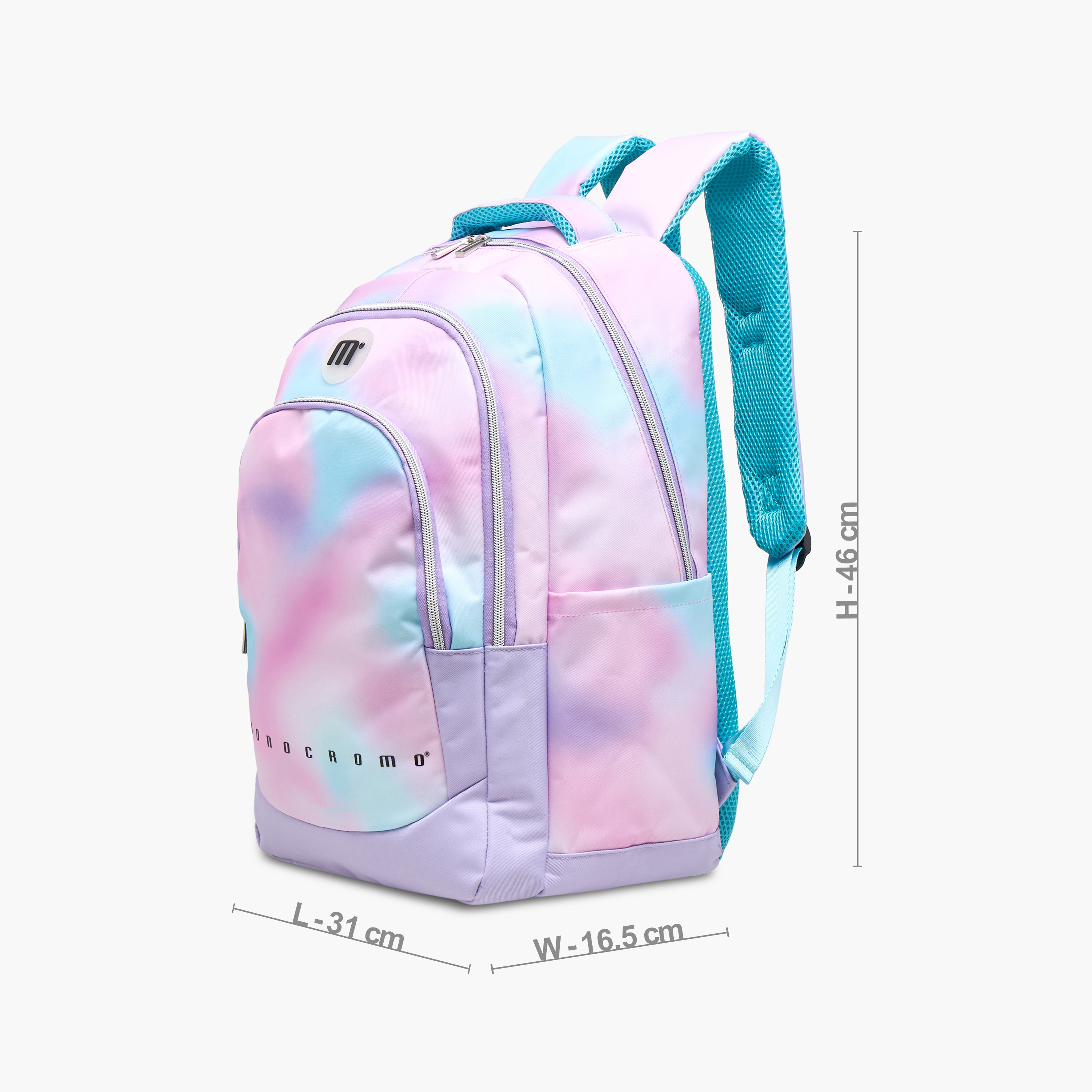 شنطة ظهر بسحاب إغلاق وجيب لابتوب وطبعات من مونوكرومو - 31x17x46 سم-school-bagsandbackpacks-backpacks-image-2