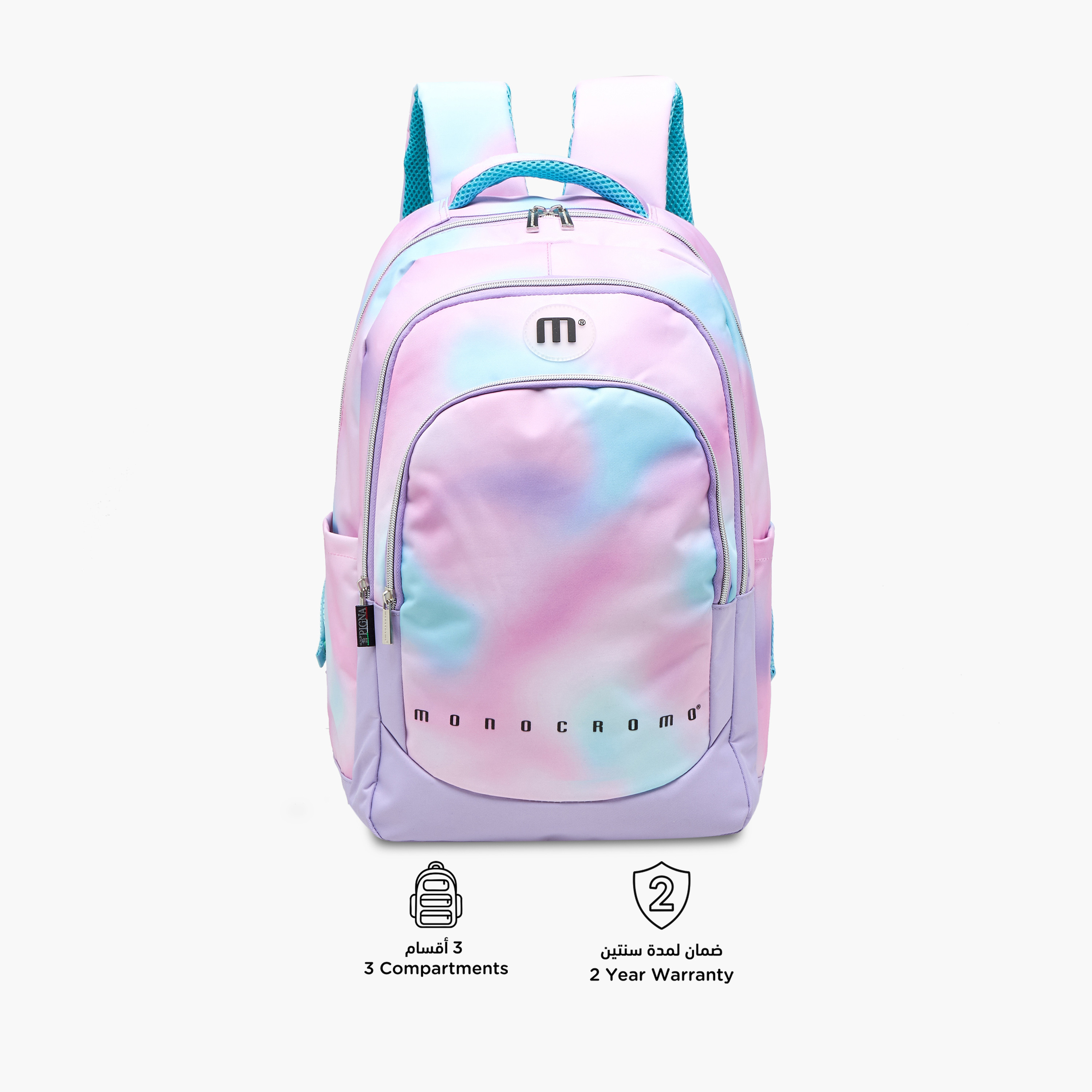 شنطة ظهر بسحاب إغلاق وجيب لابتوب وطبعات من مونوكرومو - 31x17x46 سم-school-bagsandbackpacks-backpacks-image-4