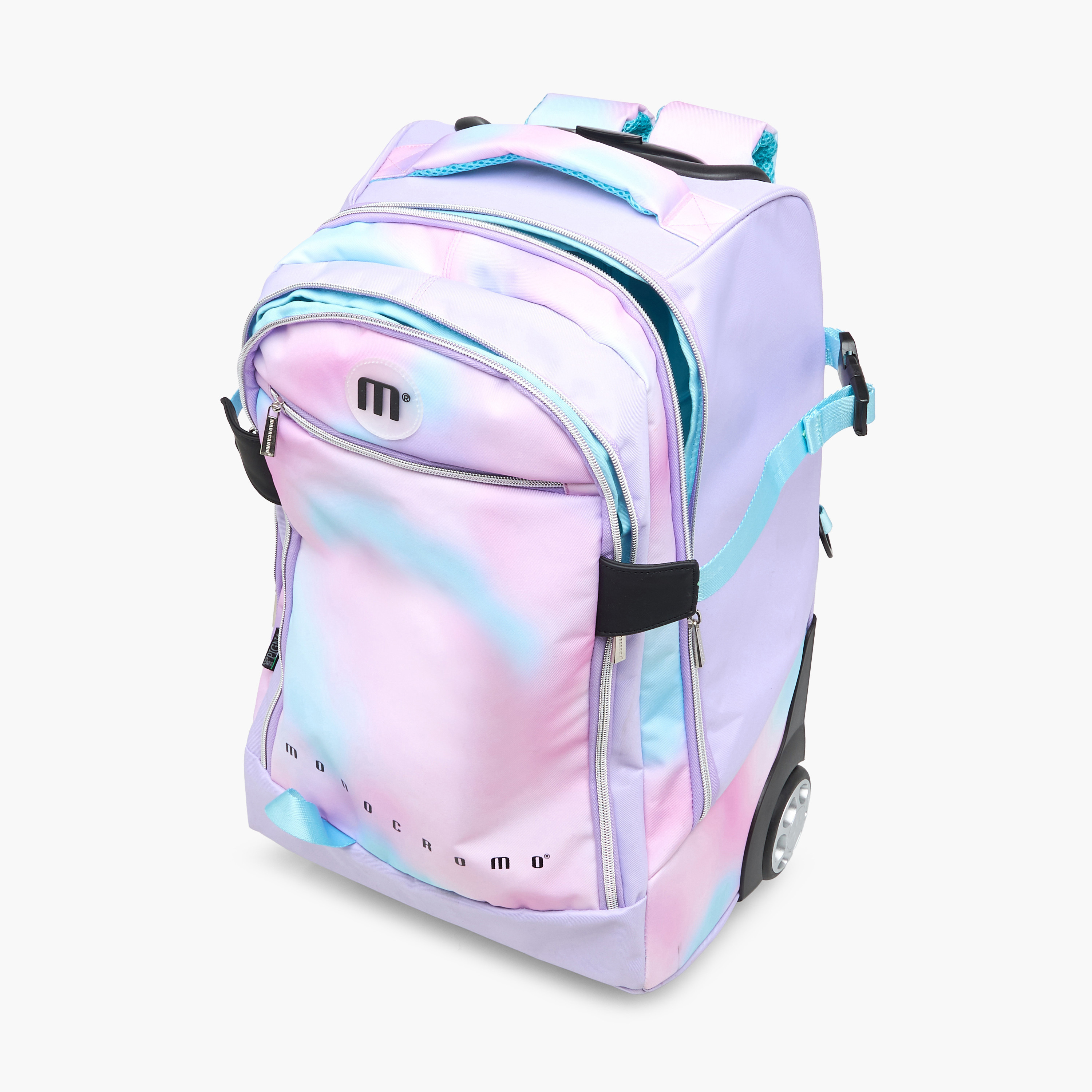 Monocromo Tie and Dye Trolley Bag for Girls 8-13 Years with Retractable Handle -school-bagsandbackpacks-trolleybags-image-14