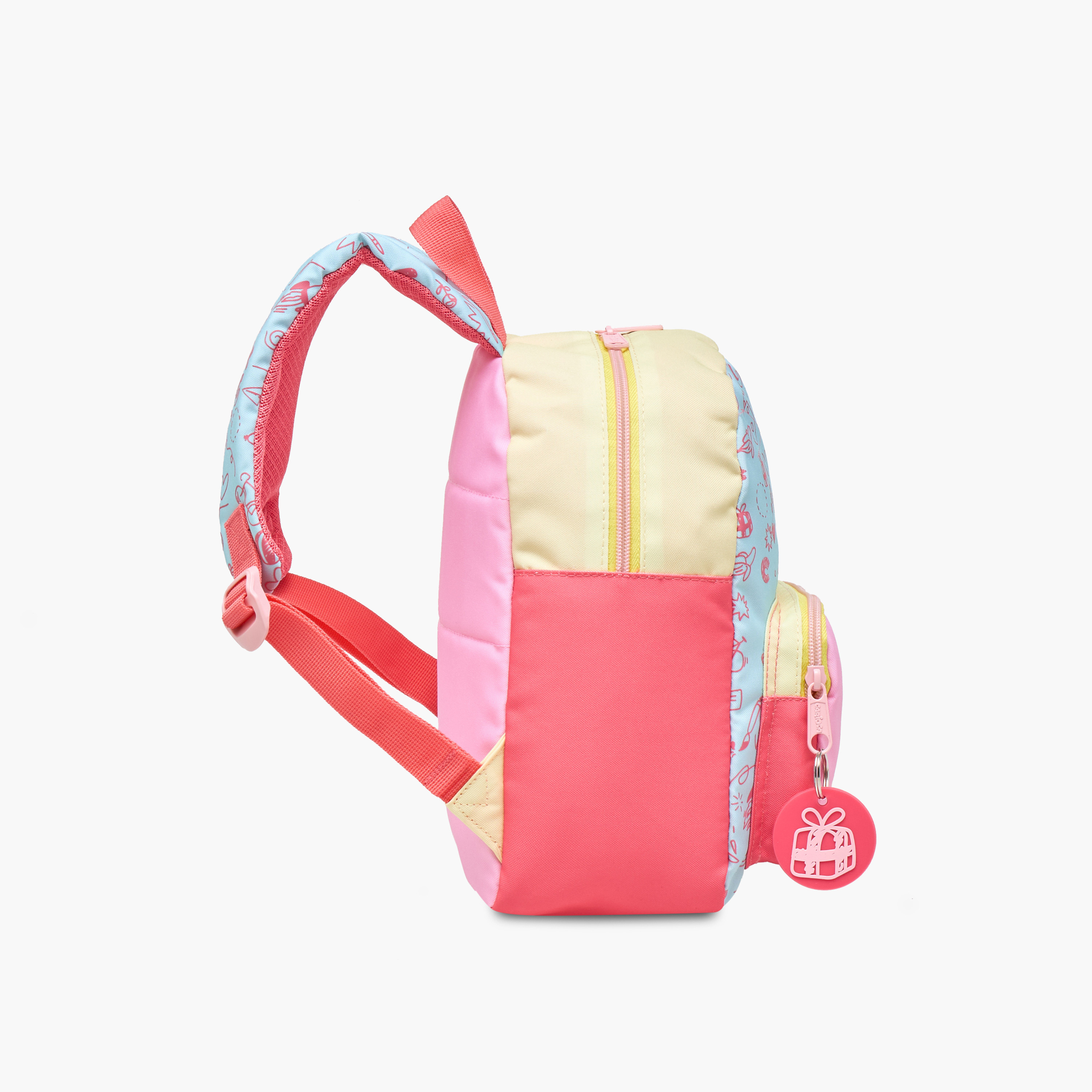 Carioca Doodle Print Backpack with Zip Closure and Laptop Compartment - 28x23x12 cms-school-bagsandbackpacks-backpacks-image-3