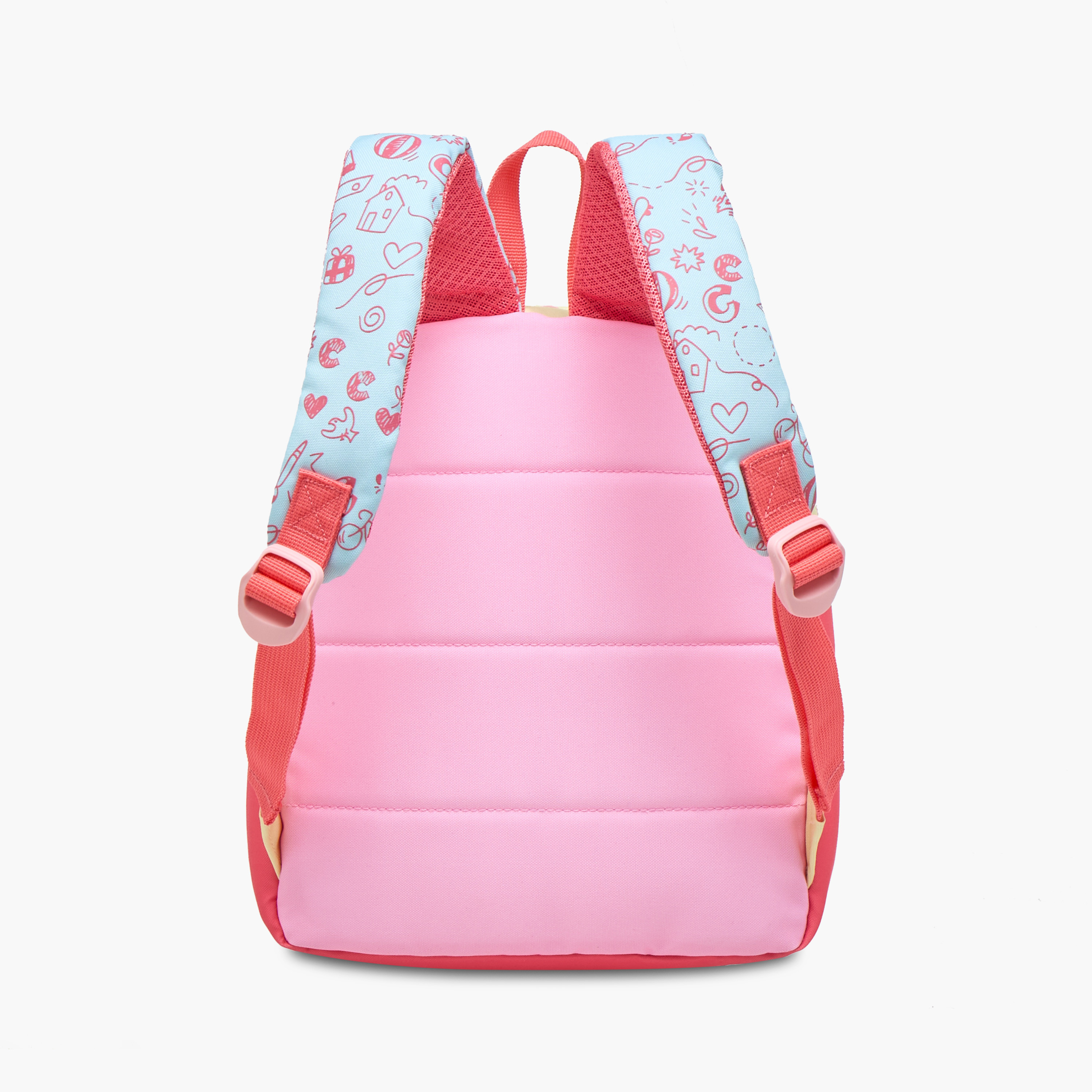 Carioca Doodle Print Backpack with Zip Closure and Laptop Compartment - 28x23x12 cms-school-bagsandbackpacks-backpacks-image-5