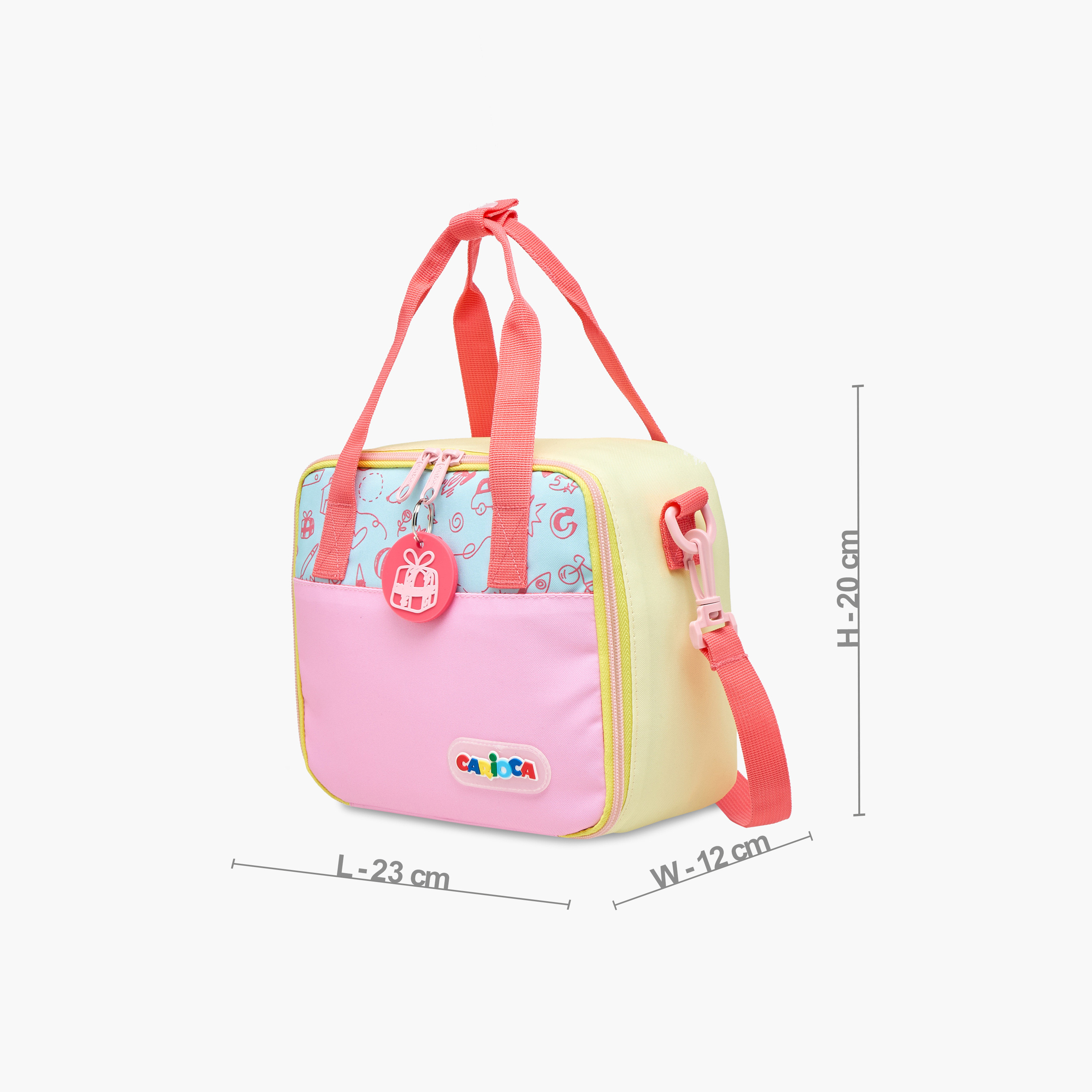 Carioca Doodle Print Lunch Bag with Zip Closure-school-lunchessentials-lunchbags-image-2