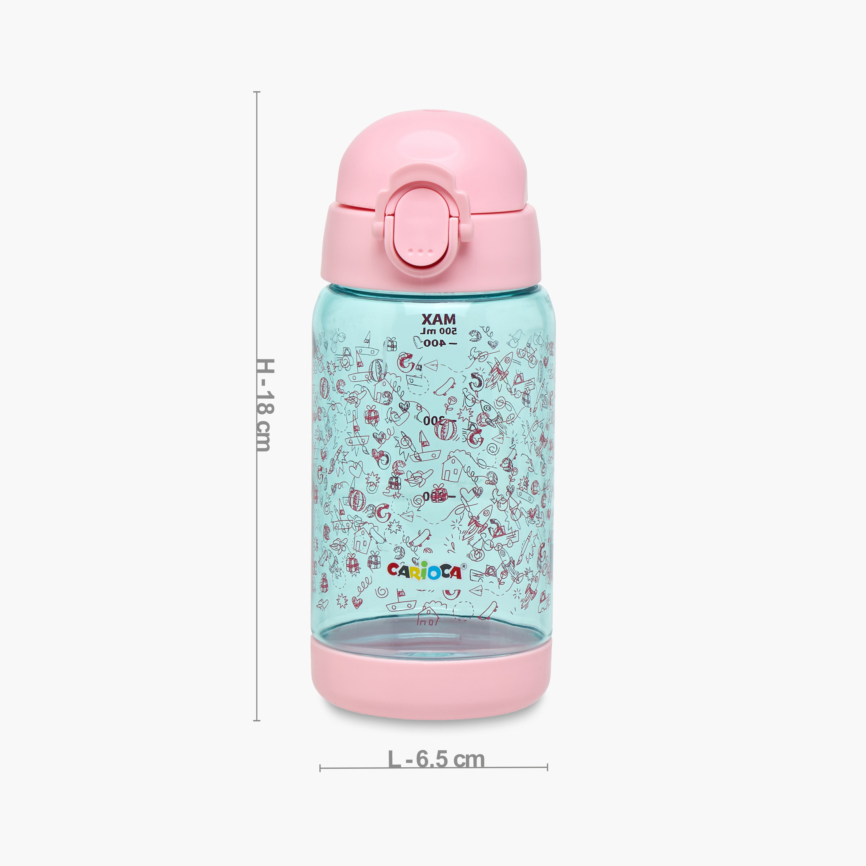 Carioca Doodle Tritan Water Bottle with Button – 500 ml-school-waterbottles-image-2