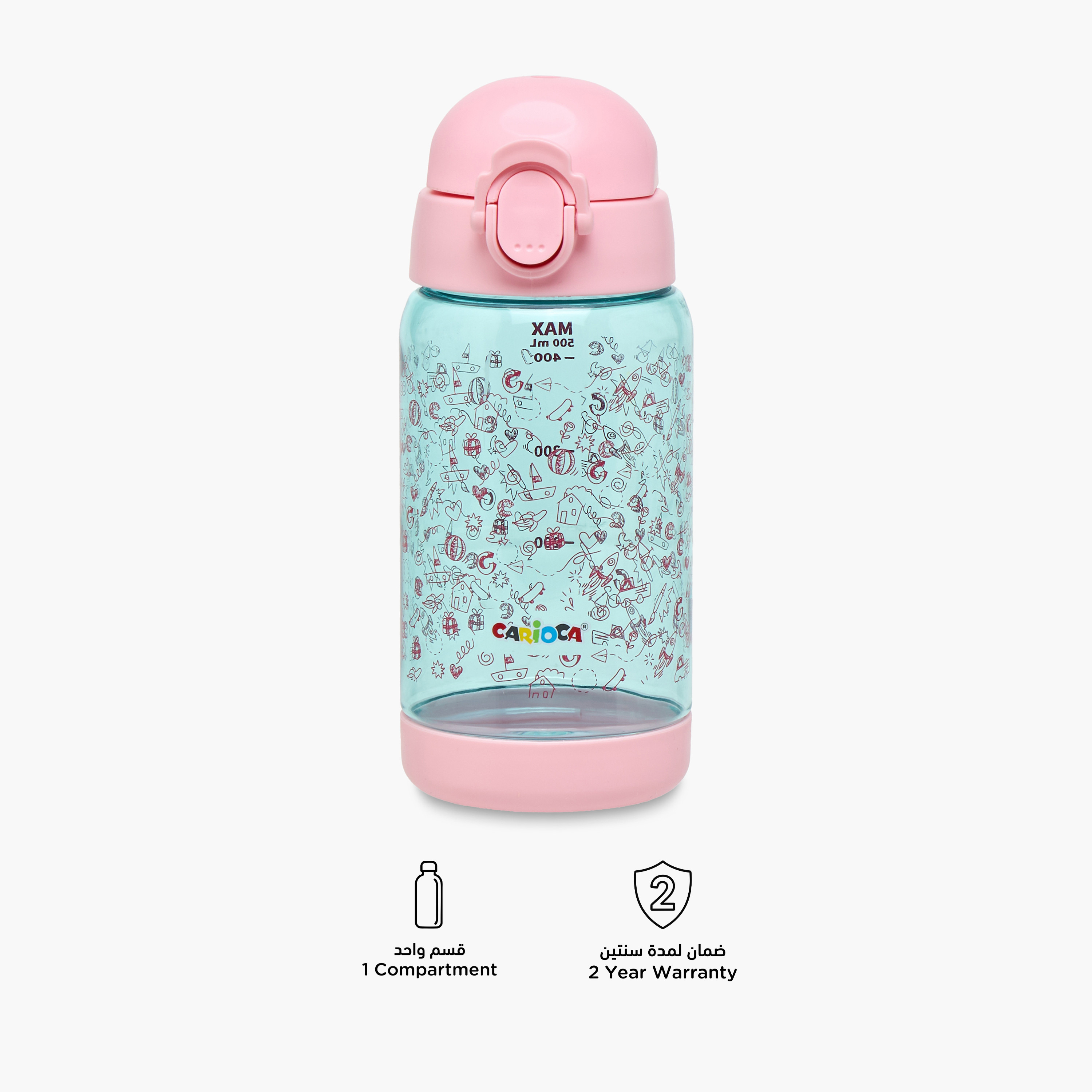Carioca Doodle Tritan Water Bottle with Button – 500 ml-school-waterbottles-image-4