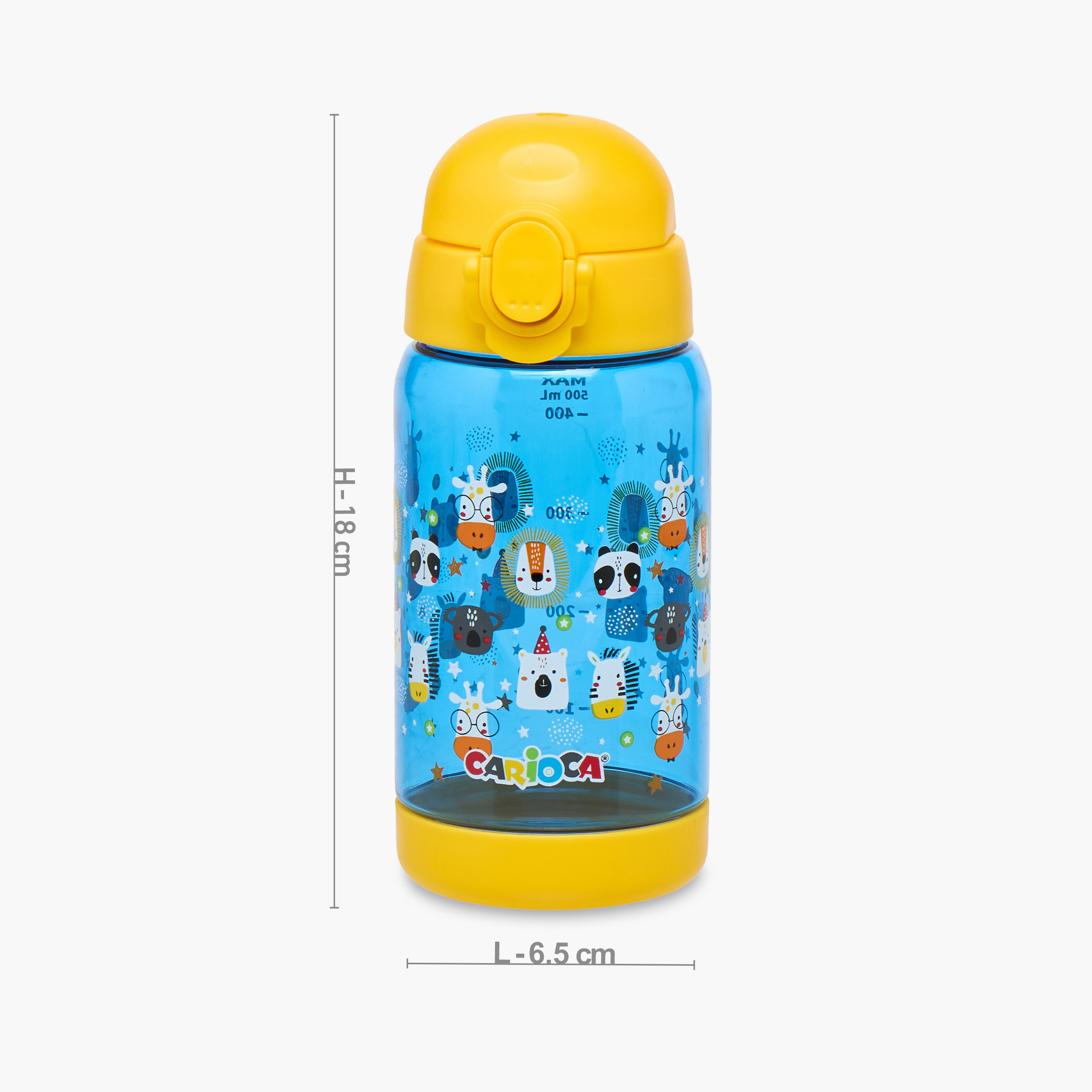 Carioca Animal Print Tritan Water Bottle with Button – 500 ml-promo_LS20_OMN-image-2