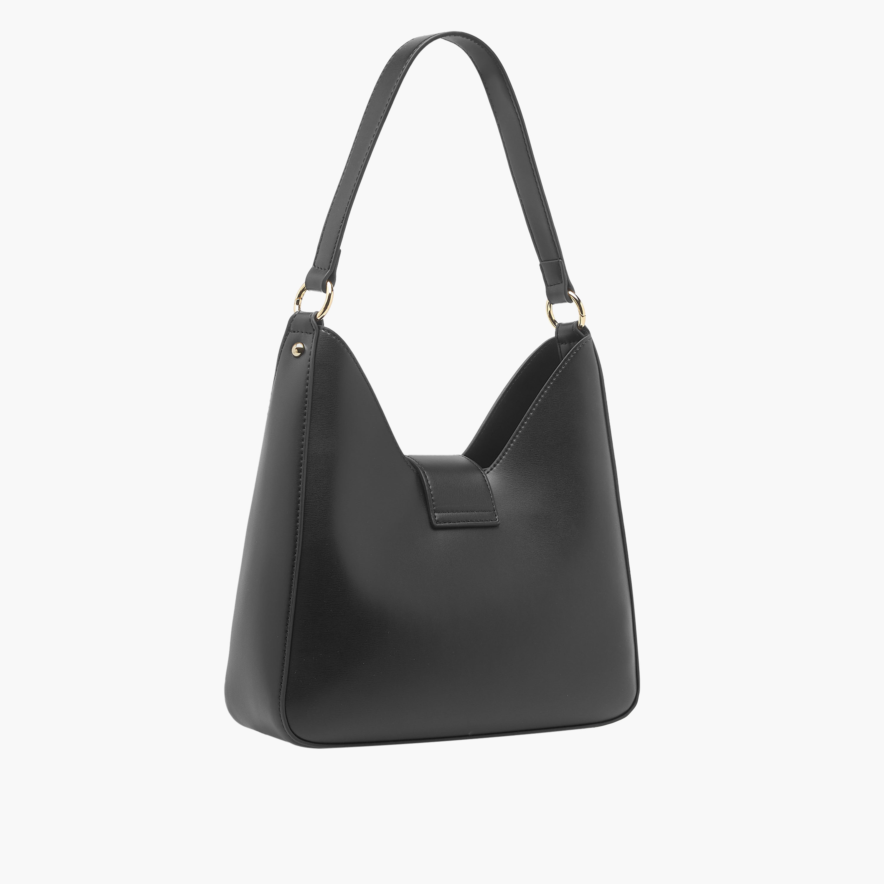 شنطة هوبو سادة بحزام قابل للتعديل وزر إغلاق من سيليست-women-bagsandwallets-handbags-image-4