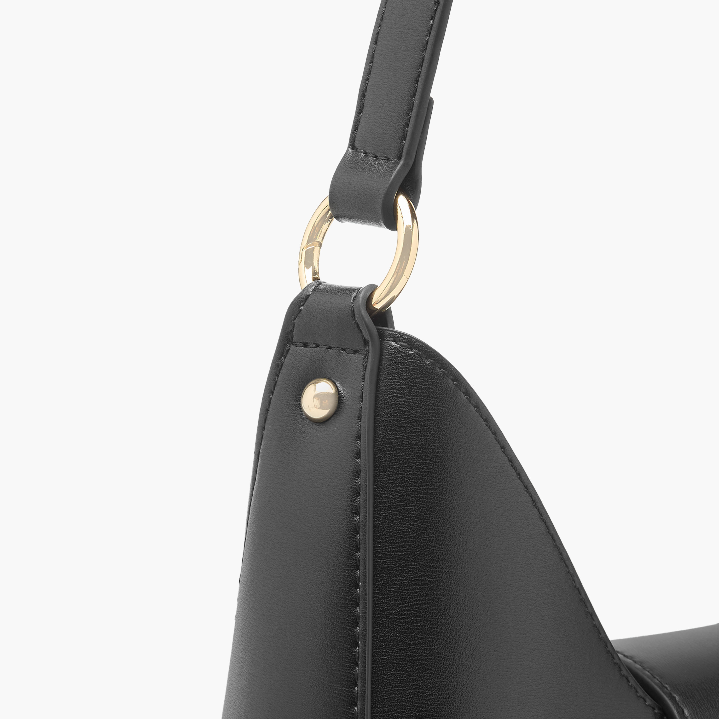 شنطة هوبو سادة بحزام قابل للتعديل وزر إغلاق من سيليست-women-bagsandwallets-handbags-image-3