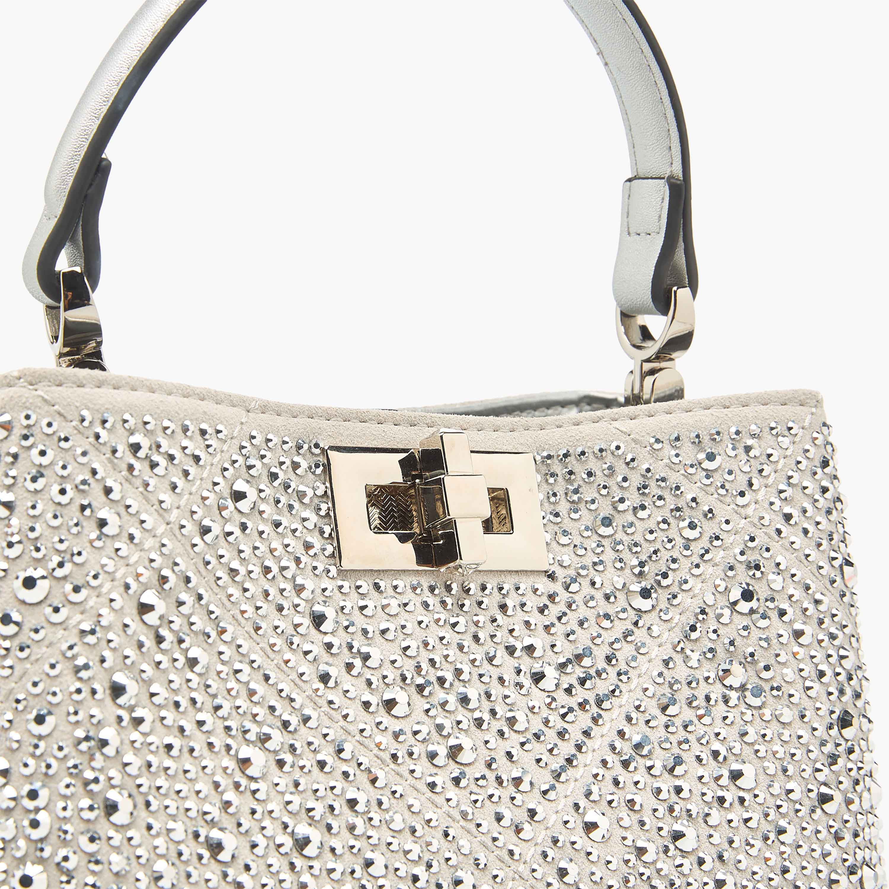 Celeste Embellished Shoulder Bag with Adjustable Strap and Twist Lock Closure-women-bagsandwallets-handbags-image-5