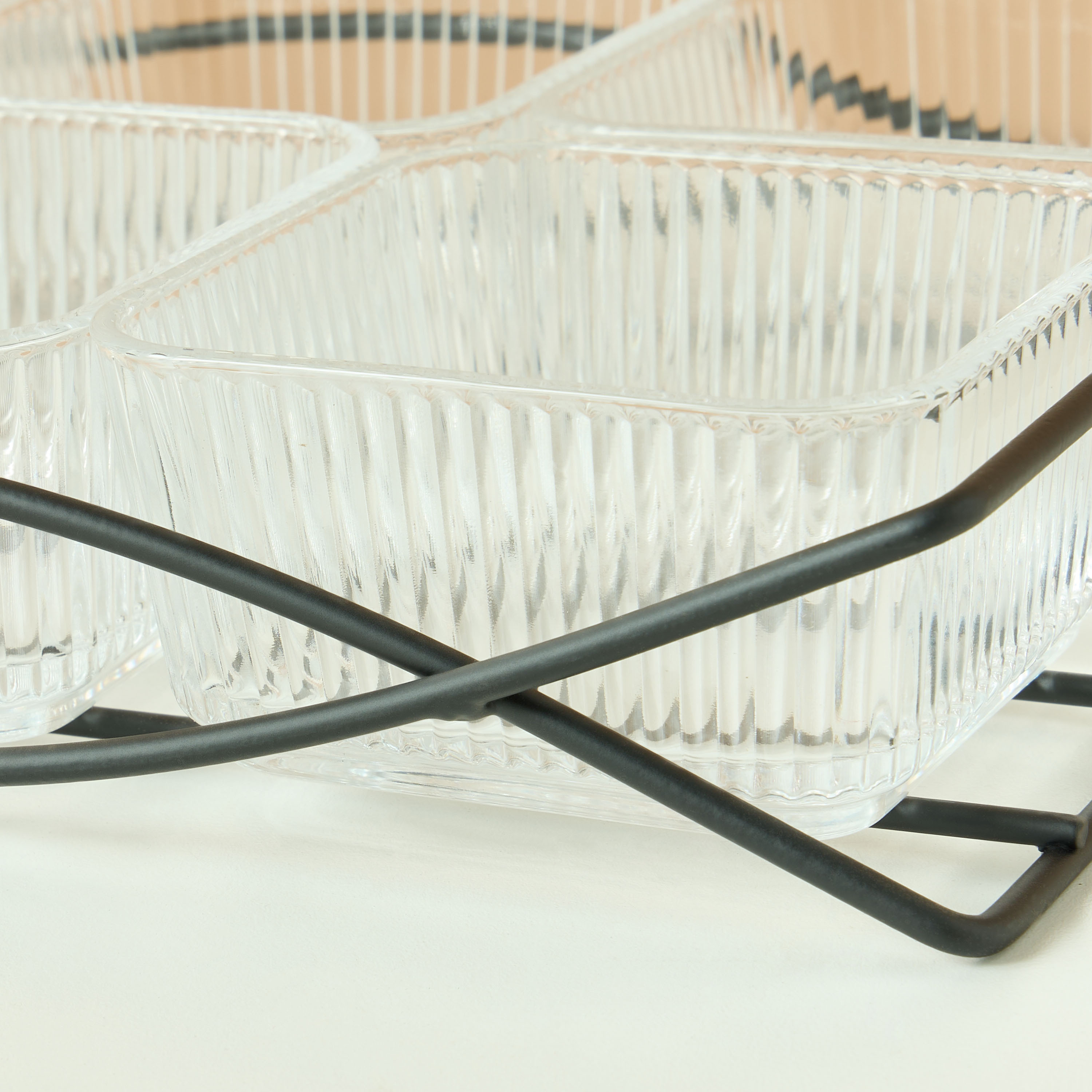 Ribbed 6-Piece Glass Serving Bowl Set with Stand-household-dining-serveware-chipsanddip-image-5