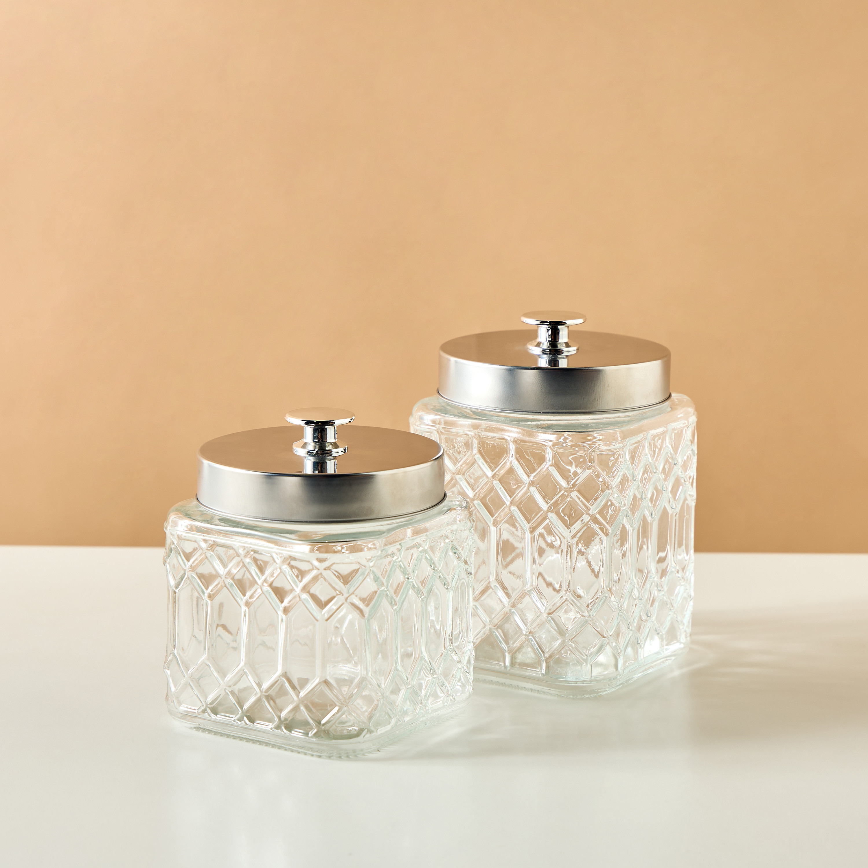Glass 2-Piece Canister Set-household-kitchen-foodstorage-containers-image-2