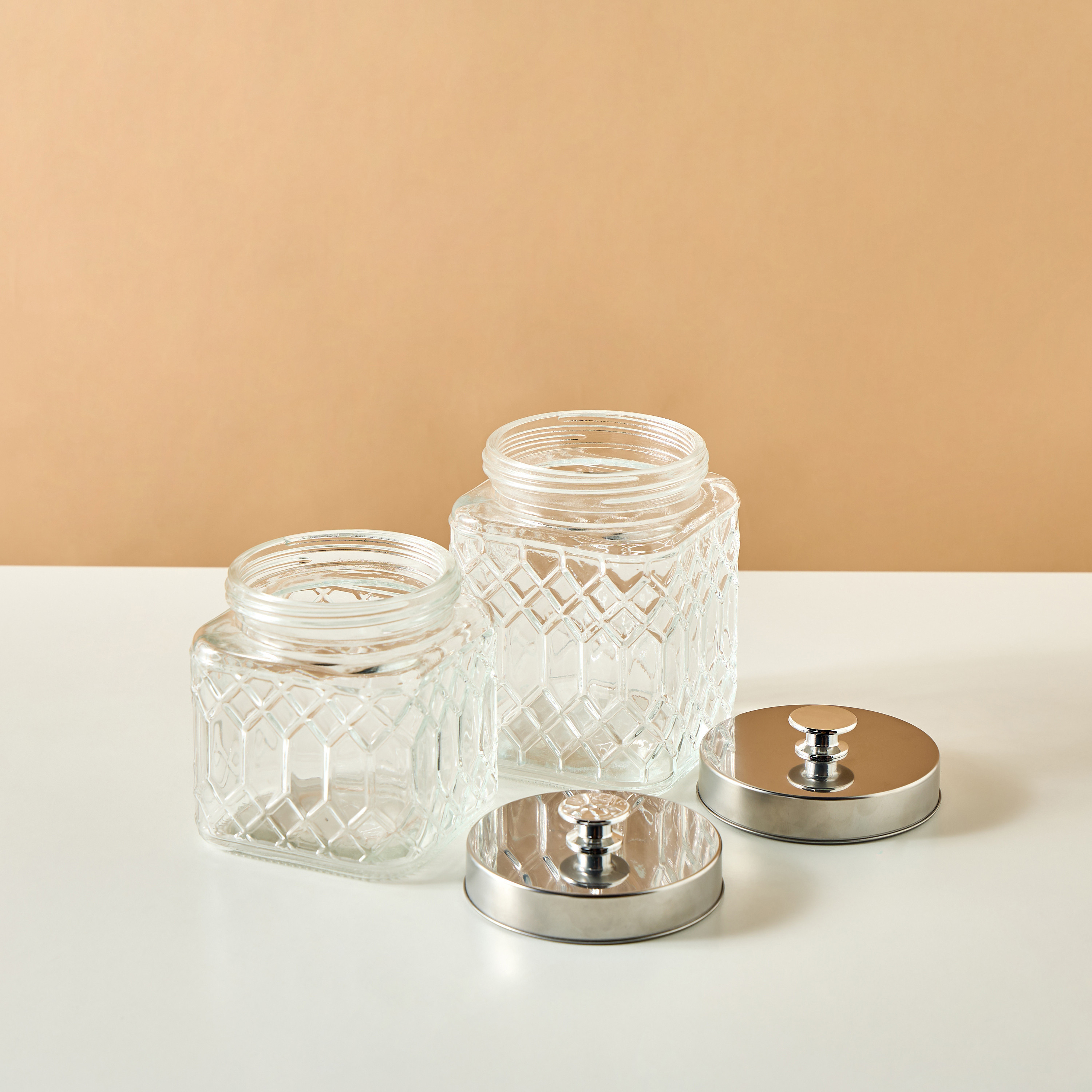 Glass 2-Piece Canister Set-household-kitchen-foodstorage-containers-image-3