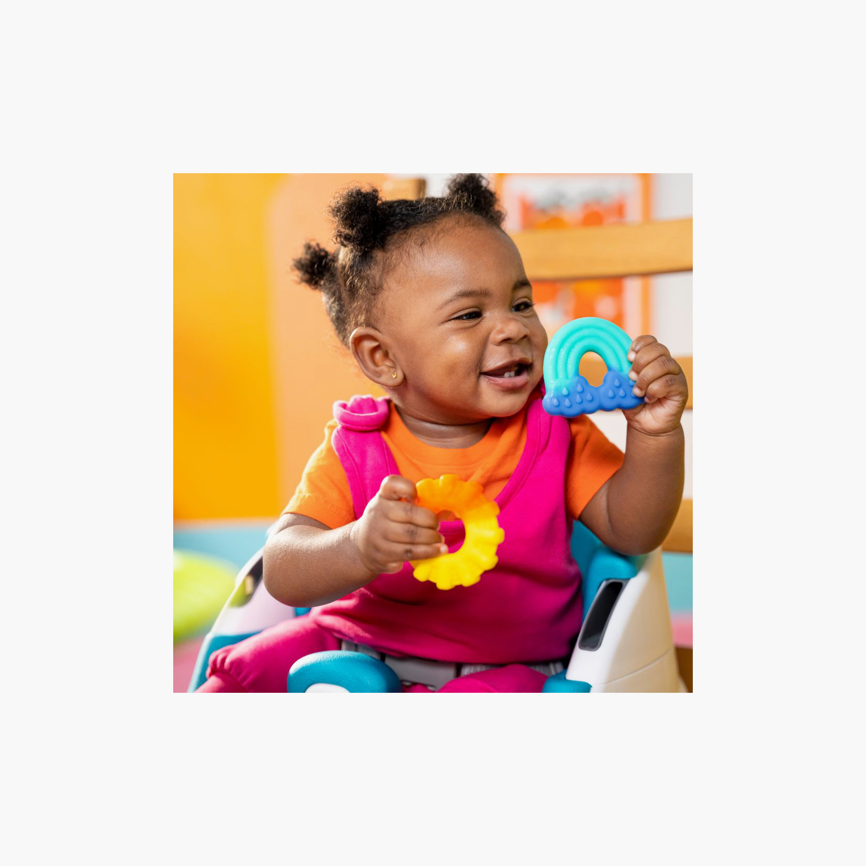 Bright Starts 2-Piece Chance of Smiles Silicone Teethers - Sun & Rainbow - 3 Months+-baby-feeding-teethers-image-6