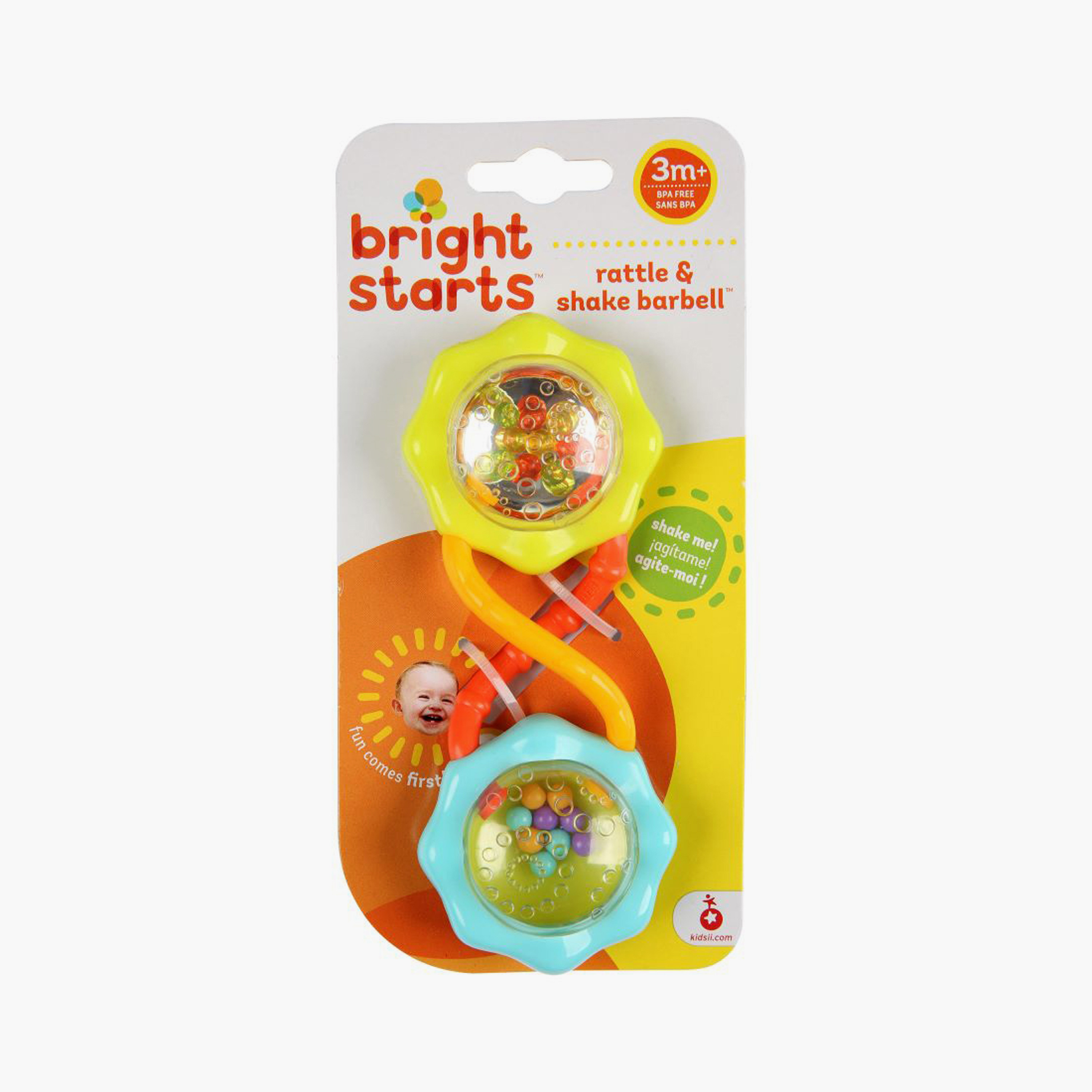 لعبة باربل خشخشة واهتزاز من برايت ستارتس - باللون الأخضر - من 3 أشهر +-toys-babyandtoddlertoys-rattlesandteethers-image-2