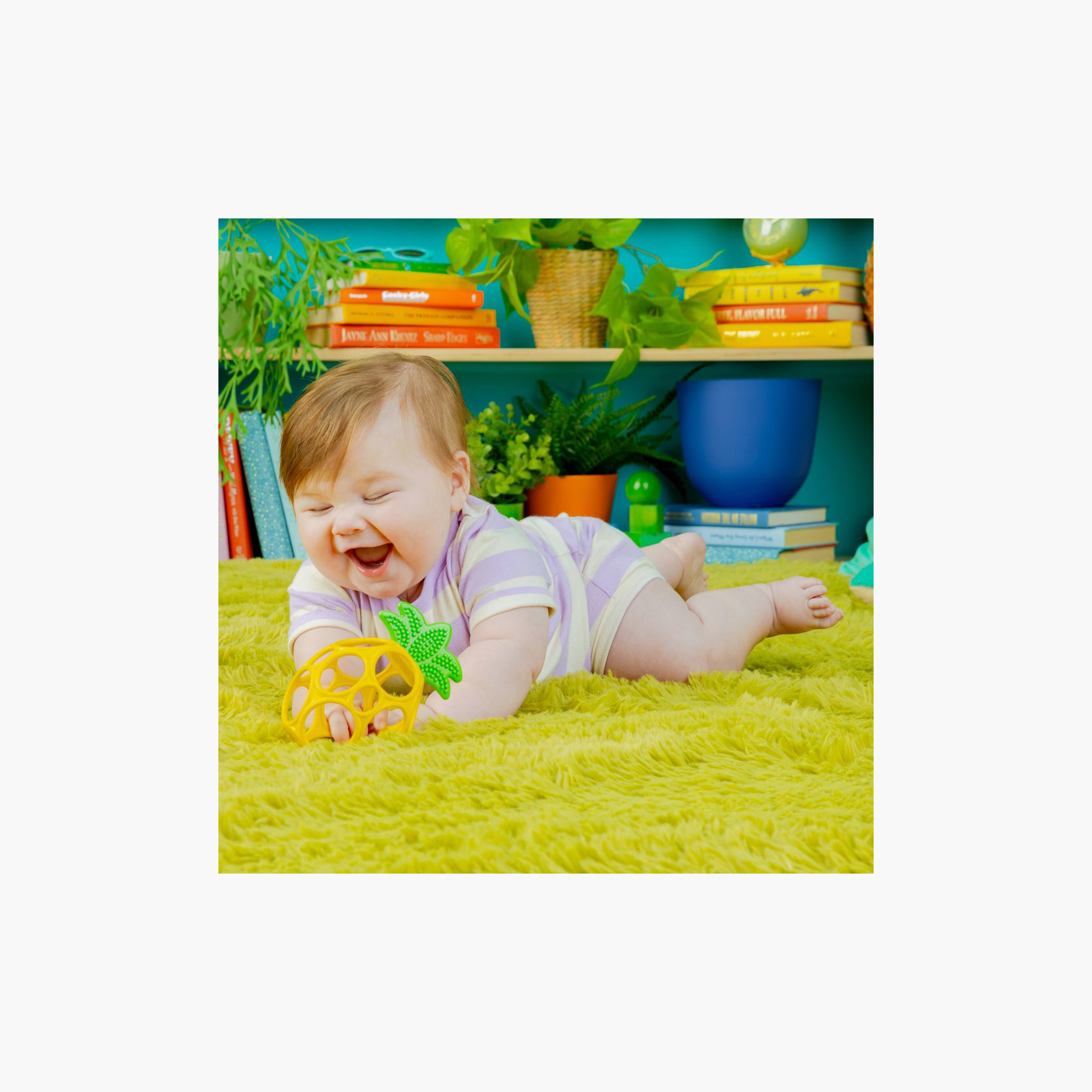 لعبة التسنين أوبول سهلة الإمساك من برايت ستارتس - أناناس - حديثي الولادة +-toys-babyandtoddlertoys-rattlesandteethers-image-4