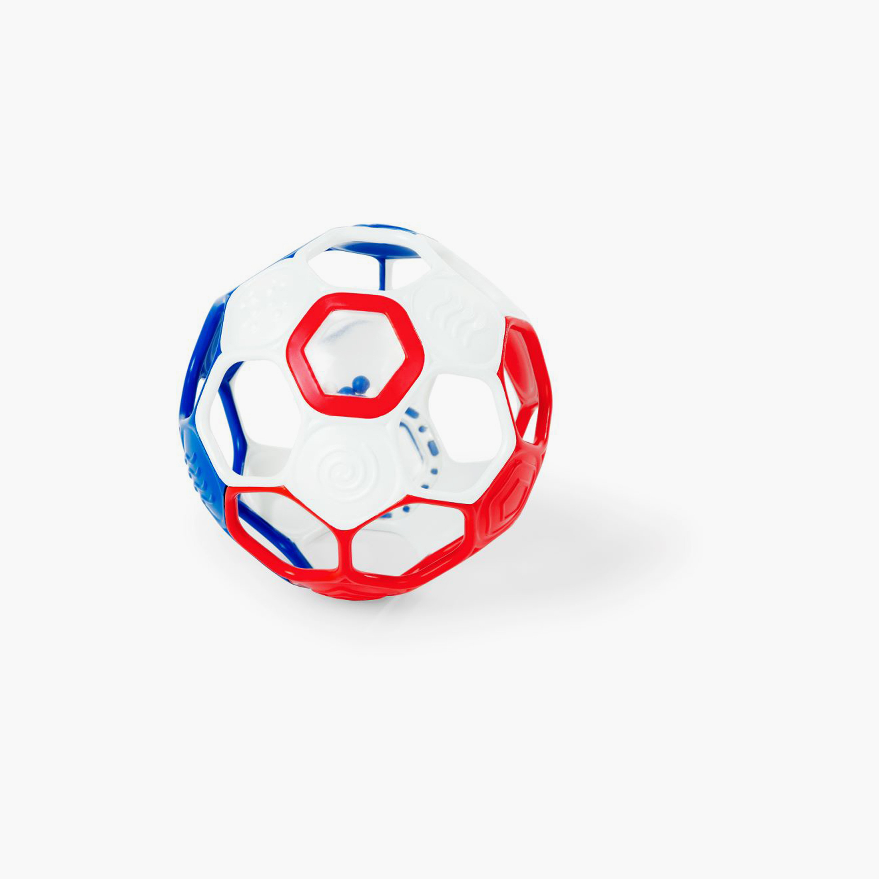 Bright Starts Oball Grippin' Goals Rattle Soccer Ball Easy-Grasp Toy - Multicolour - Newborn+-toys-babyandtoddlertoys-rattlesandteethers-image-1