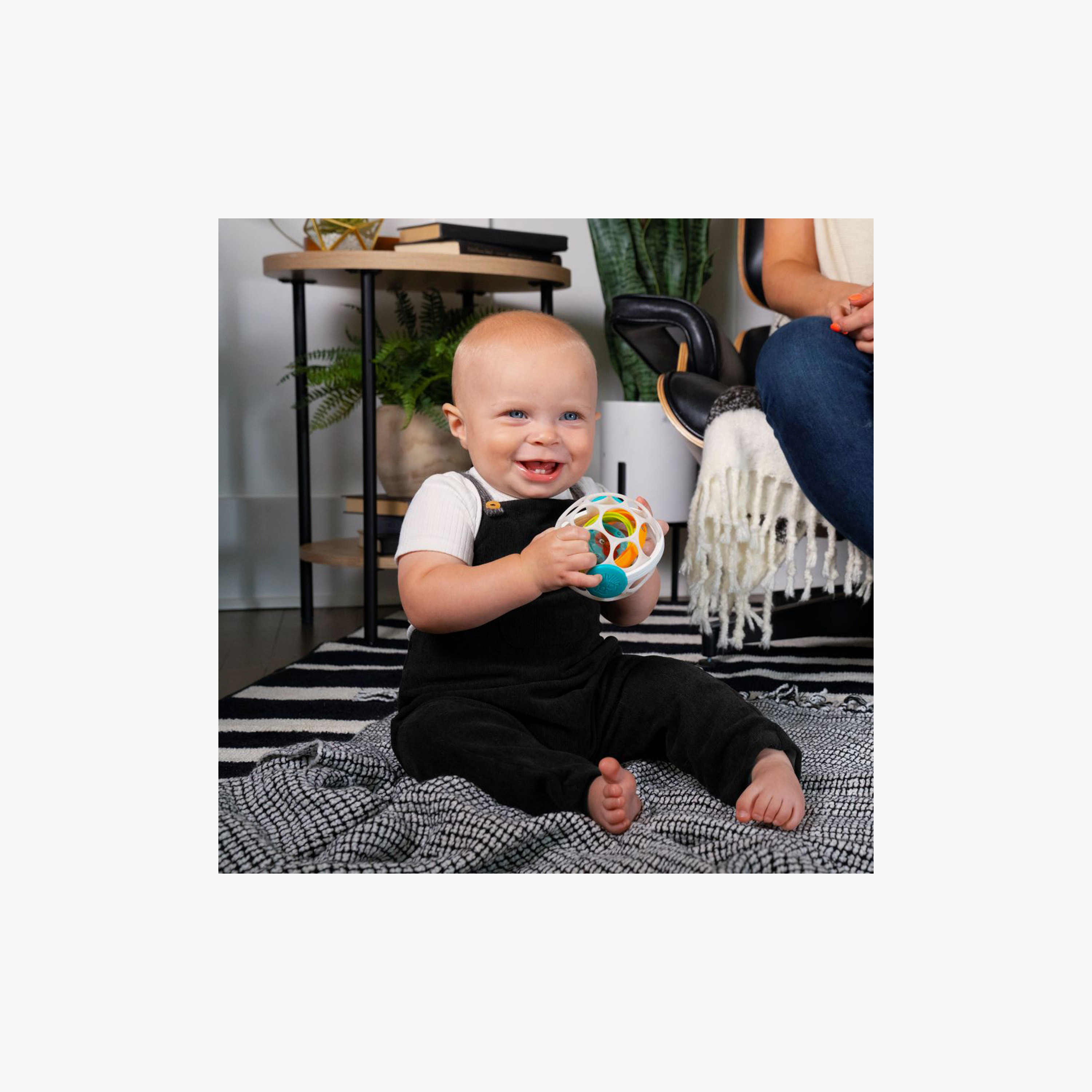 Baby Einstein BPA Free Grip & Spin Oball Easy Grasp Rattle Toy - 0 Months+-toys-babyandtoddlertoys-rattlesandteethers-image-2