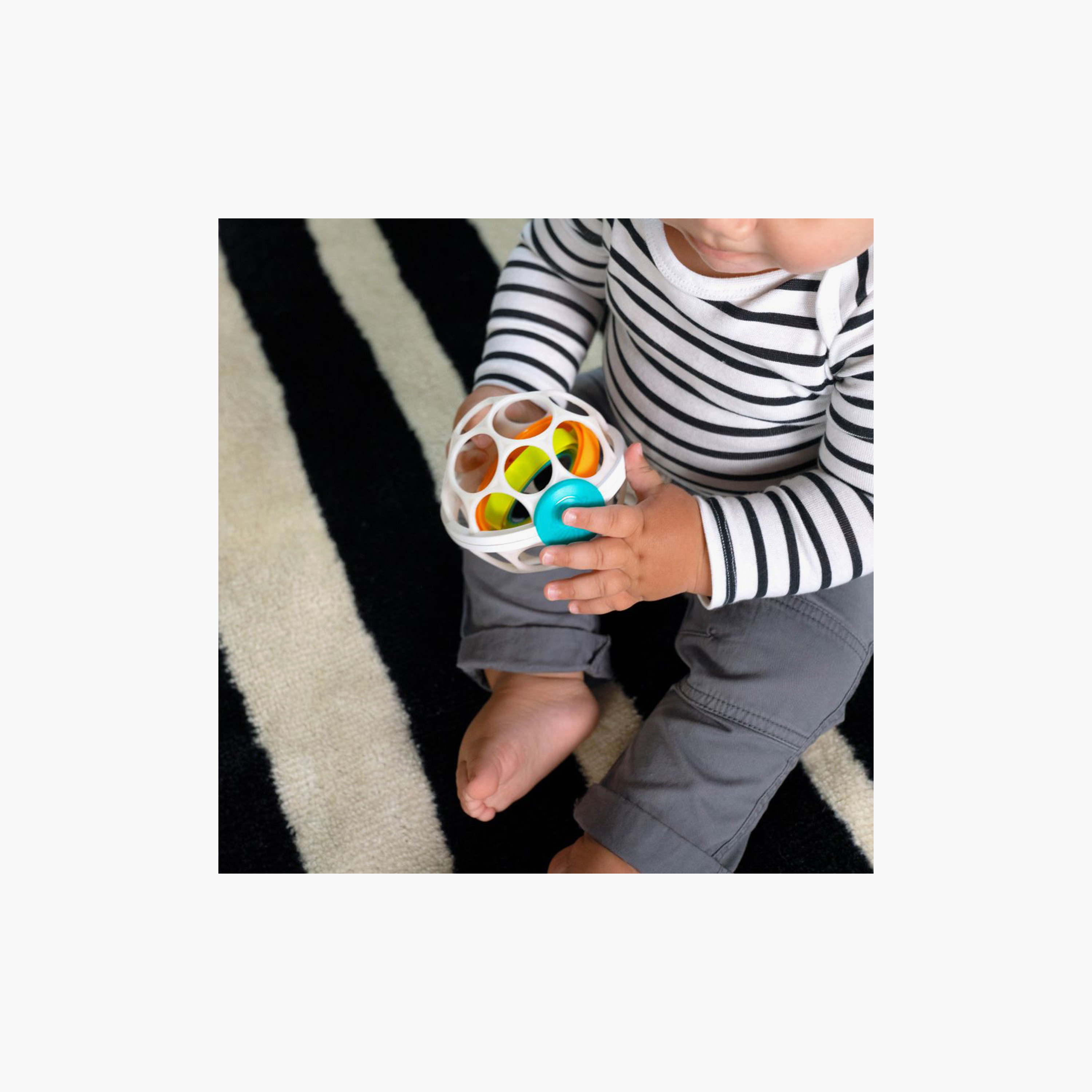 Baby Einstein BPA Free Grip & Spin Oball Easy Grasp Rattle Toy - 0 Months+-toys-babyandtoddlertoys-rattlesandteethers-image-3