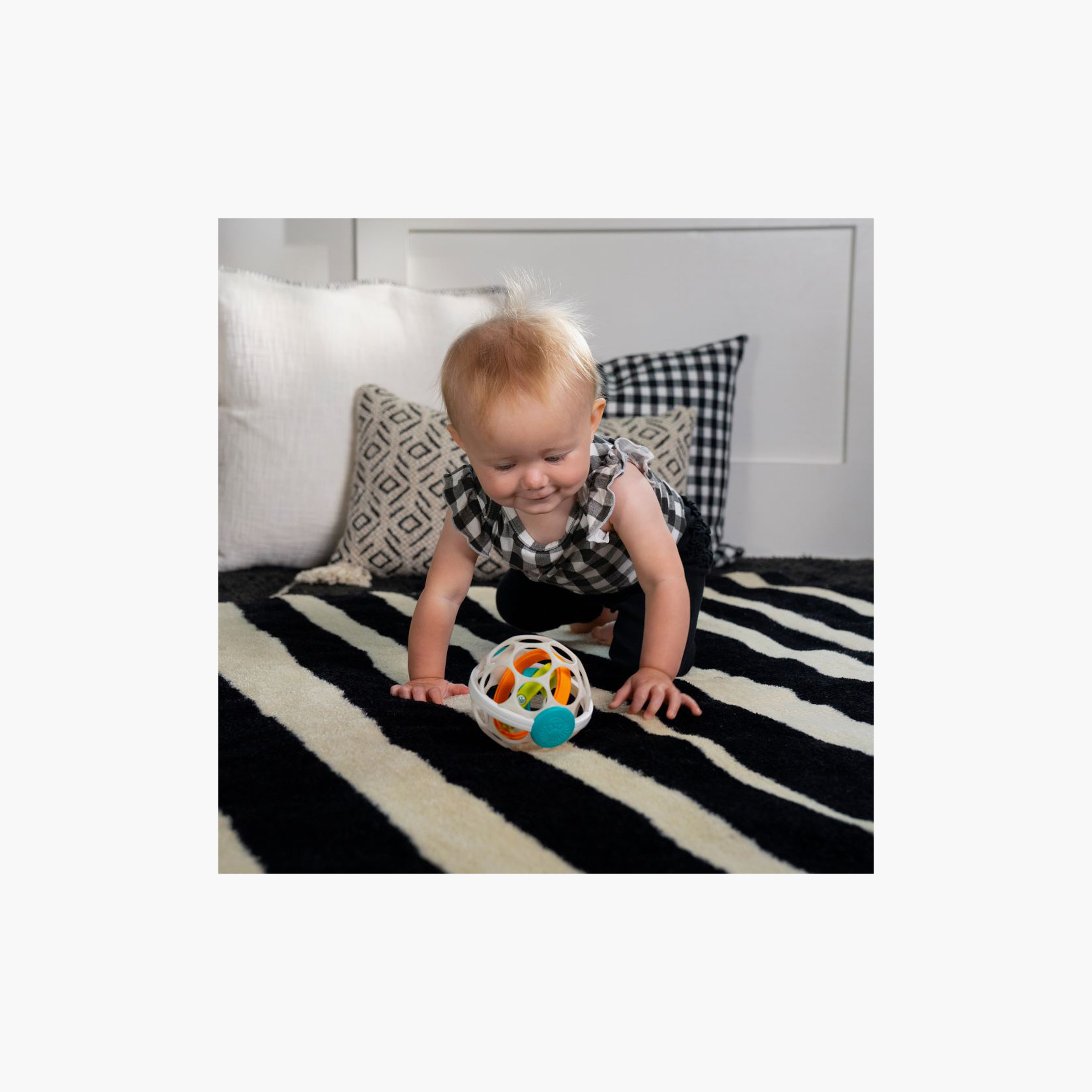 Baby Einstein BPA Free Grip & Spin Oball Easy Grasp Rattle Toy - 0 Months+-toys-babyandtoddlertoys-rattlesandteethers-image-4