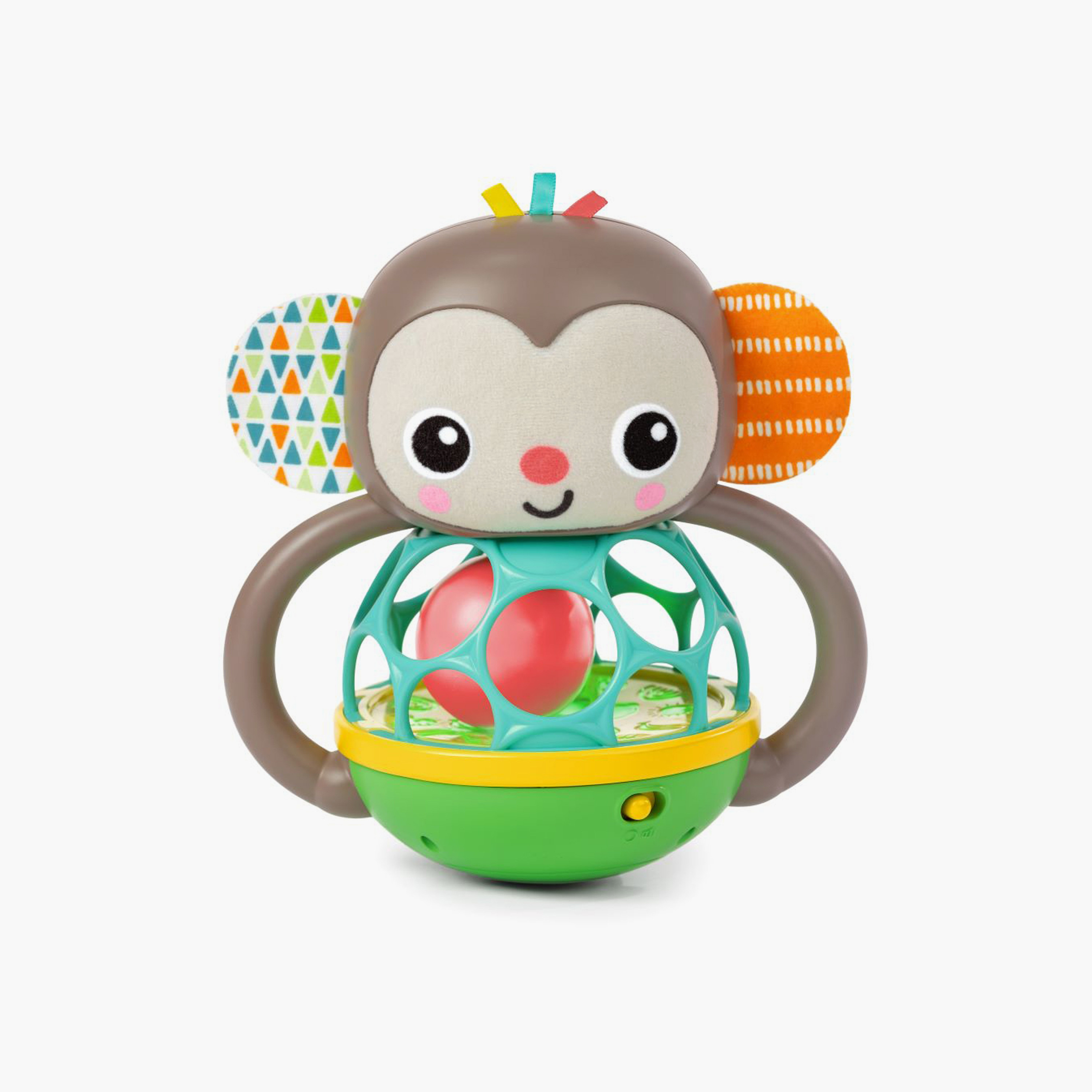 Bright Starts Grab & Giggle Musical Light-Up Rattle Toy with Easy-Grasp Oball - Monkey - 6 Months+-toys-babyandtoddlertoys-rattlesandteethers-image-1