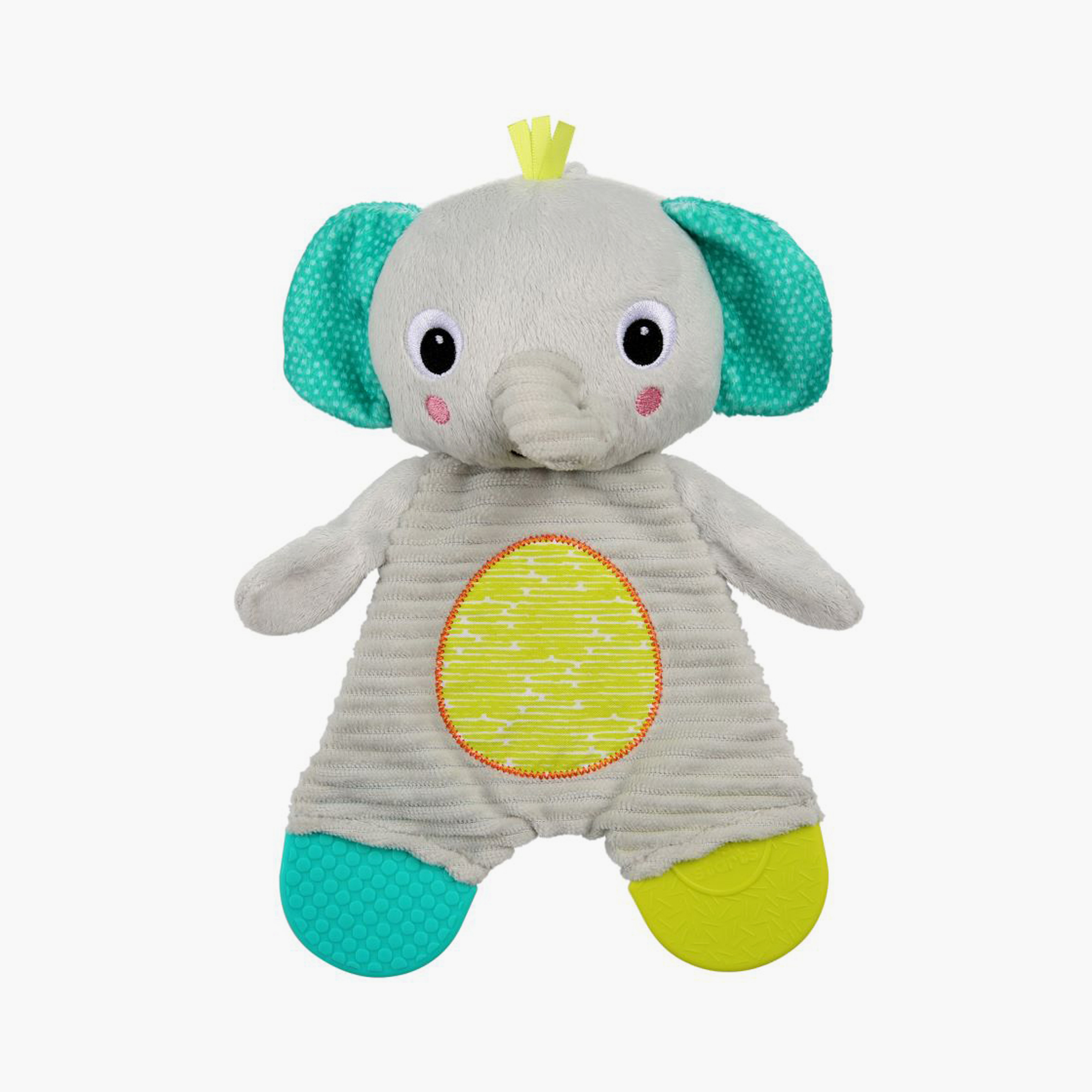 Bright Starts Snuggle & Teethe BPA-free Crinkle Teething Plush Toy - Elephant - 0-36 Months-toys-babyandtoddlertoys-rattlesandteethers-image-1