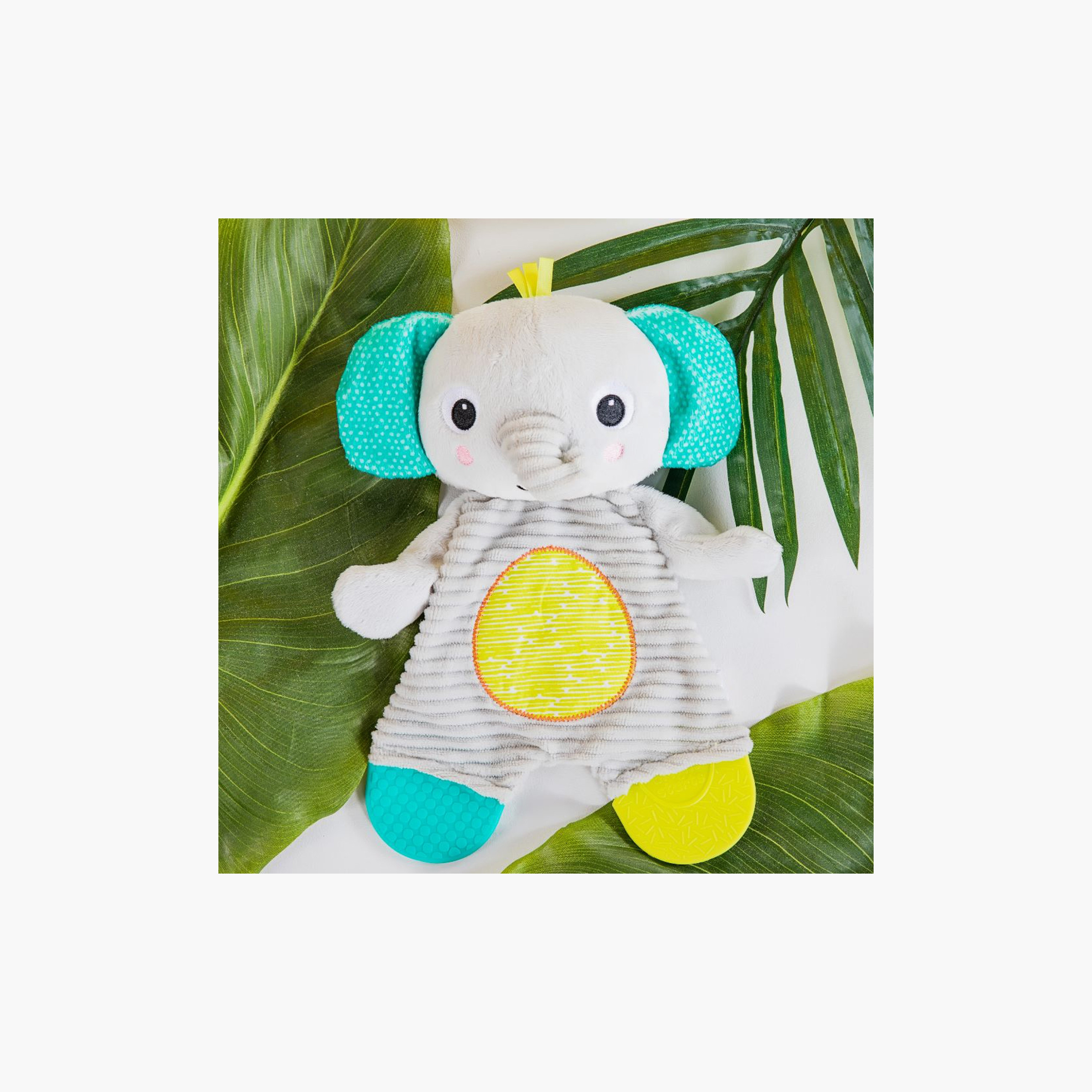 Bright Starts Snuggle & Teethe BPA-free Crinkle Teething Plush Toy - Elephant - 0-36 Months-toys-babyandtoddlertoys-rattlesandteethers-image-4