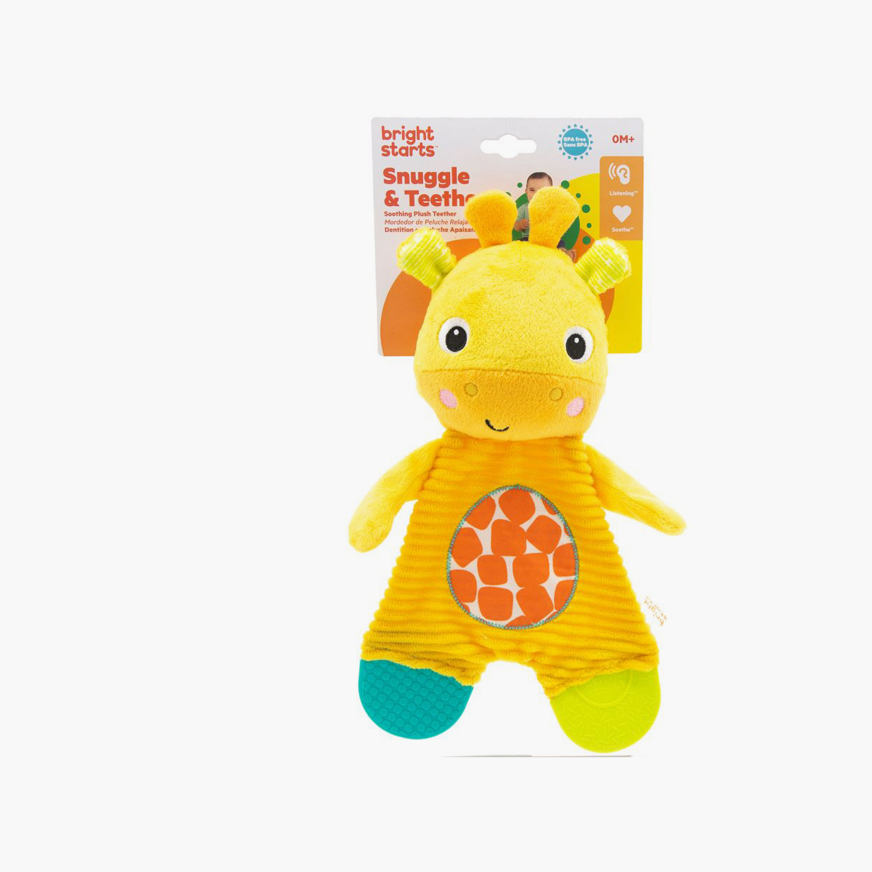 لعبة سنوجل آند تيث المحشوة الخالية من مادة BPA من برايت ستارتس - زرافة - من 0 إلى 36 شهرًا-toys-babyandtoddlertoys-rattlesandteethers-image-5