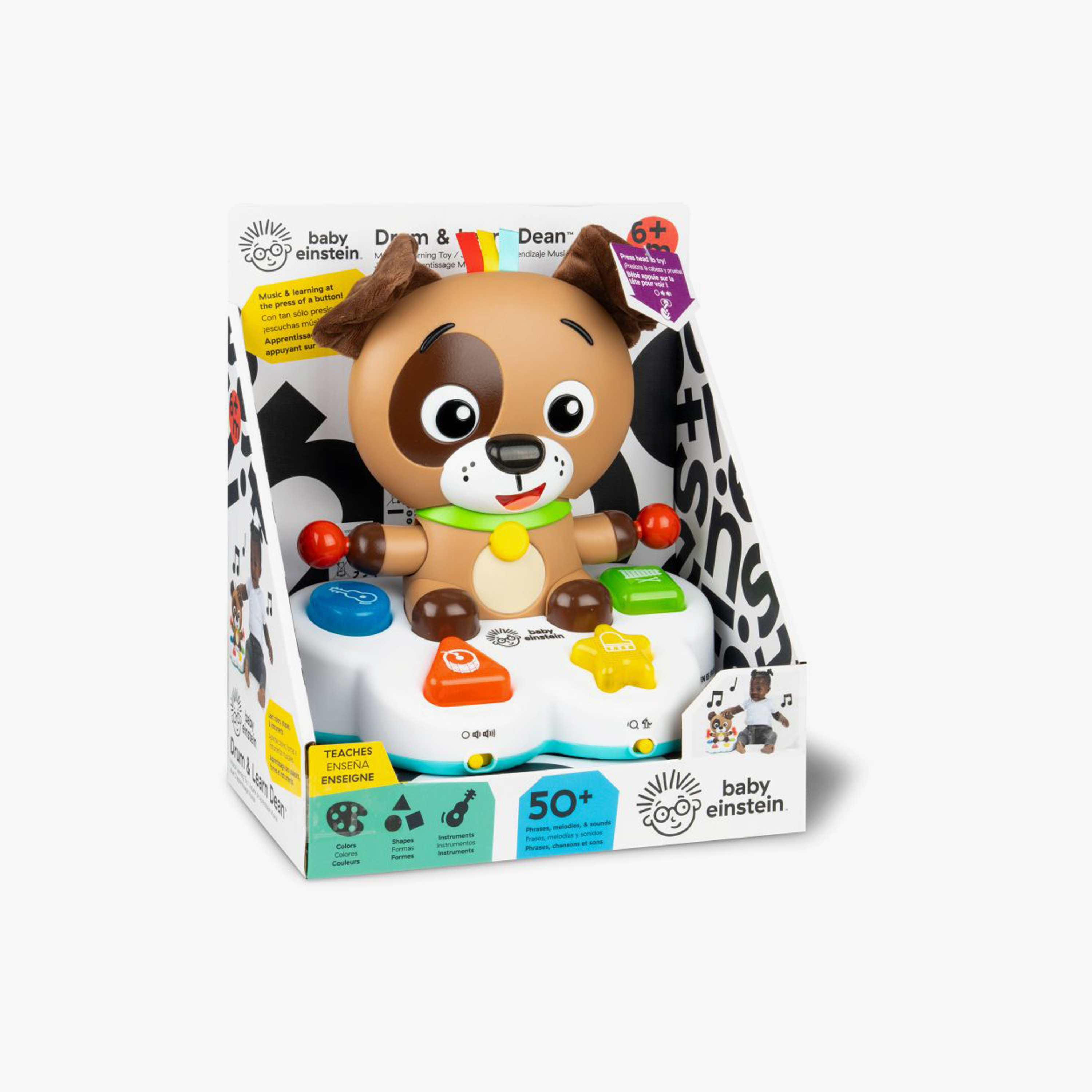 Baby Einstein Drum & Learn Dean Musical Learning Toy - 6 Months+-toys-babyandtoddlertoys-lightsandmusicaltoys-image-7