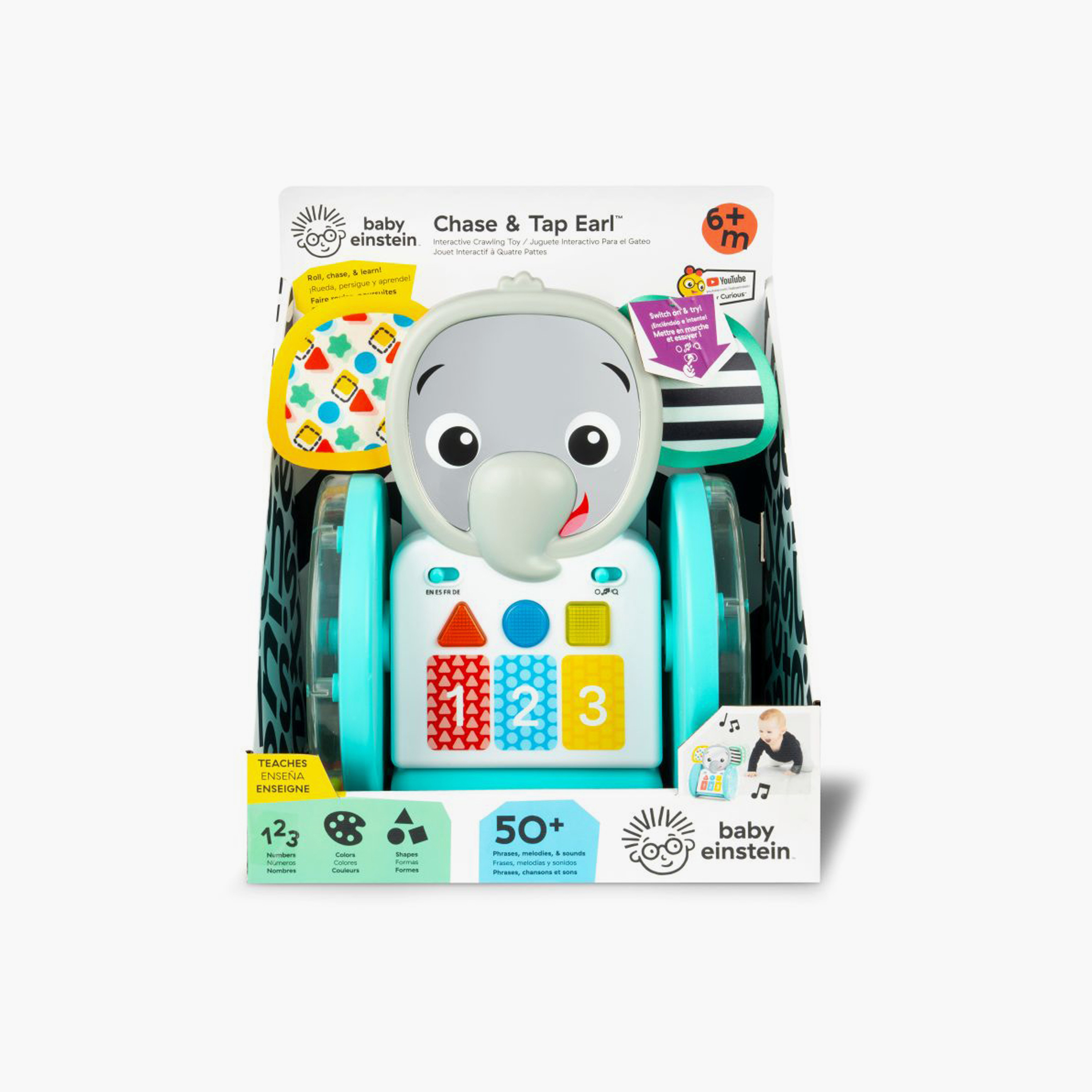 Baby Einstein 2-In-1 Chase & Tap Earl Interactive Crawling Toy - 6 Months+-toys-babyandtoddlertoys-learningtoys-image-7